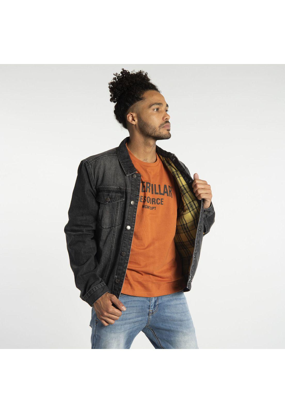 Chaqueta Hombre Fdtn Flannel Lined D Negro-1