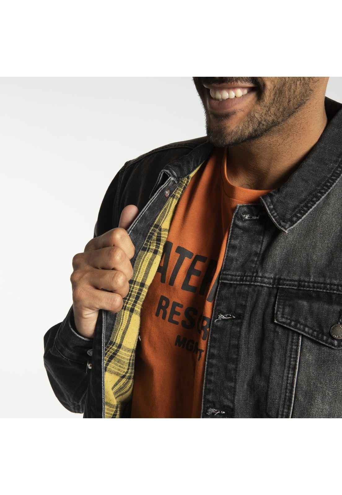 Chaqueta Hombre Fdtn Flannel Lined D Negro-4