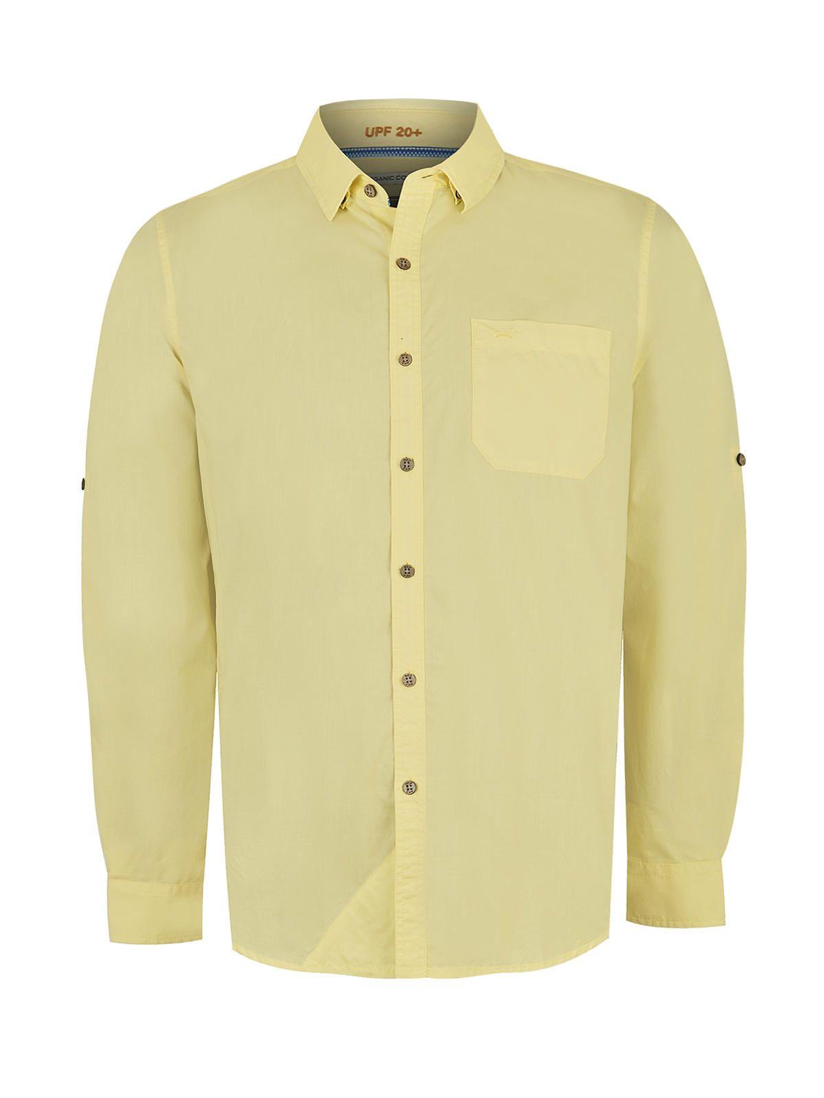 Camisa Algodón Org Amarillo Galiton Hombre -0