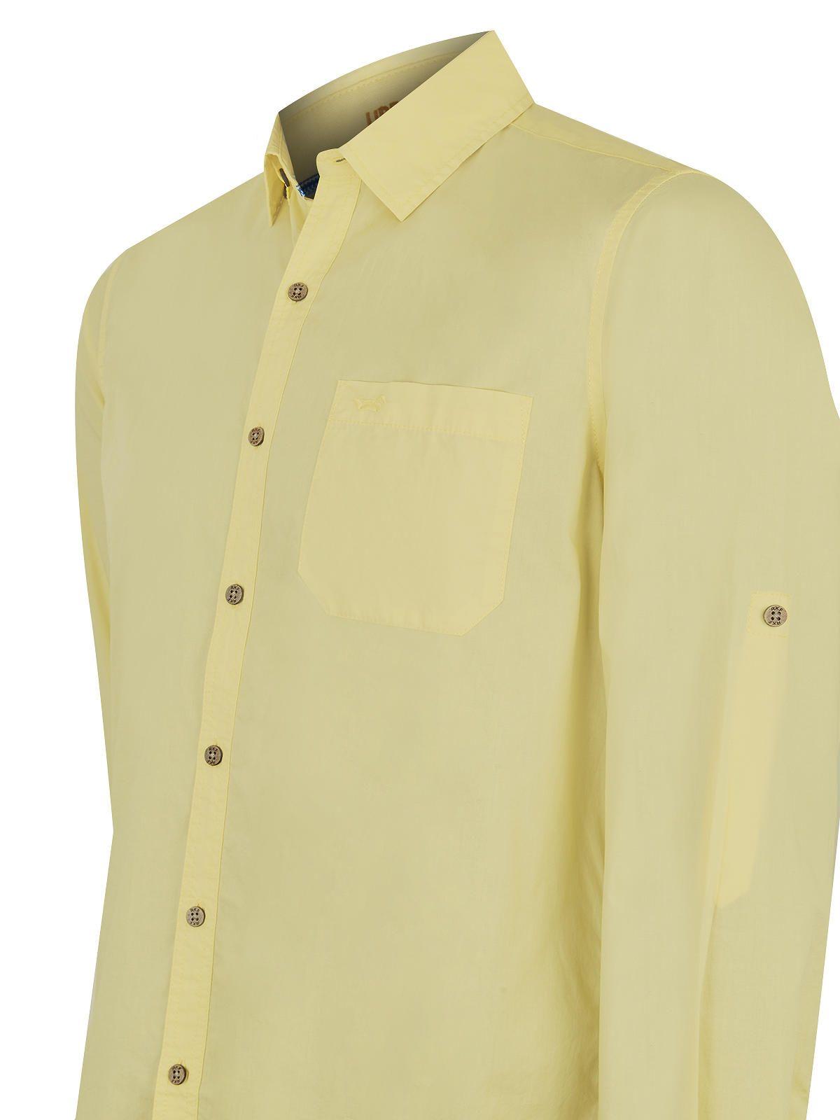 Camisa Algodón Org Amarillo Galiton Hombre -3
