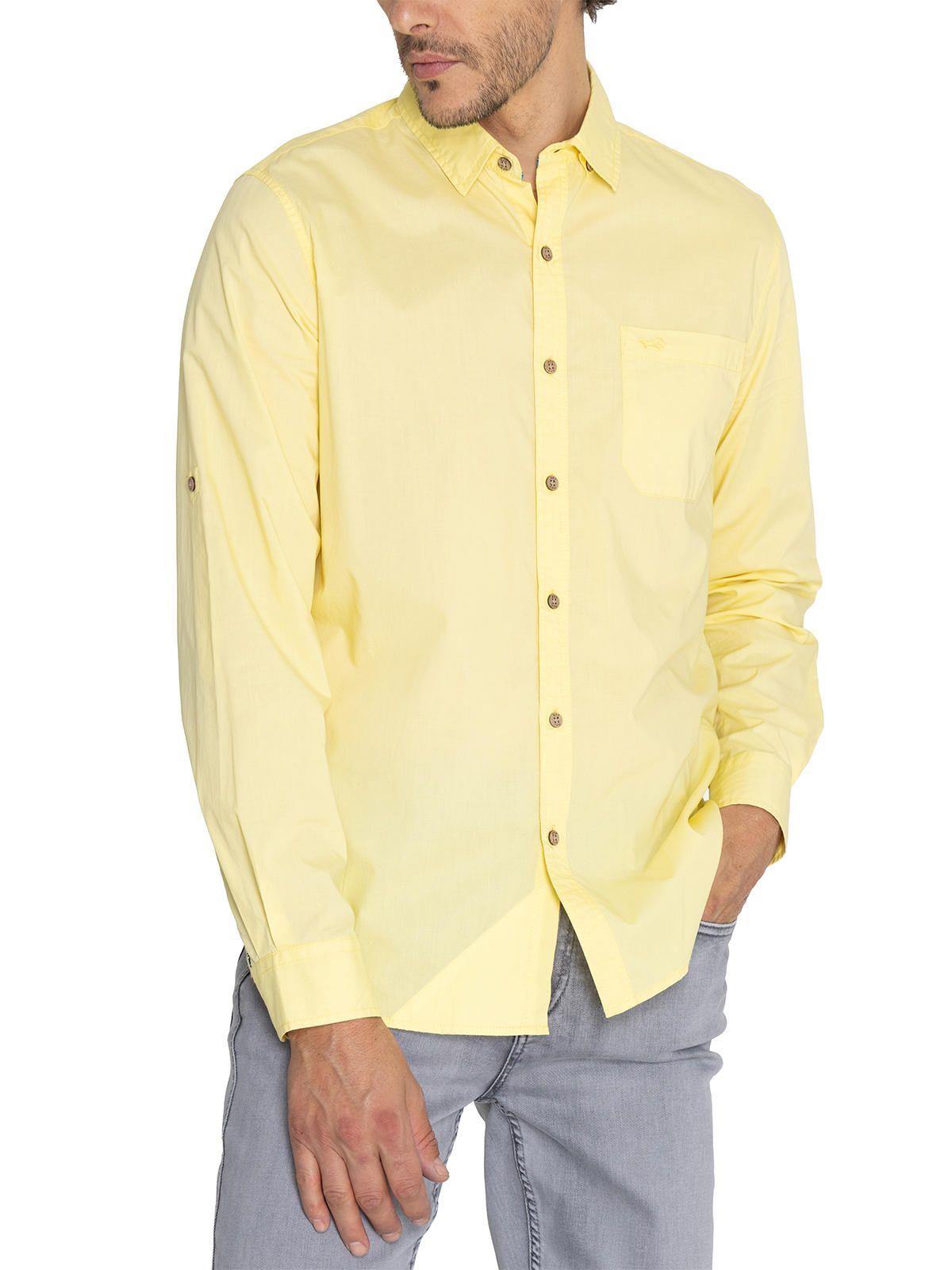 Camisa Algodón Org Amarillo Galiton Hombre -4