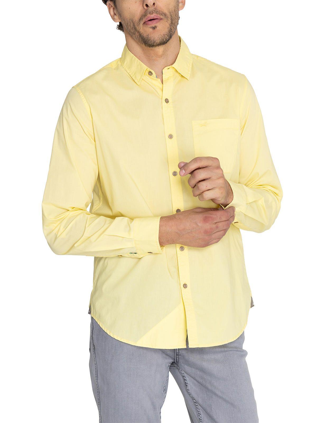 Camisa Algodón Org Amarillo Galiton Hombre -5