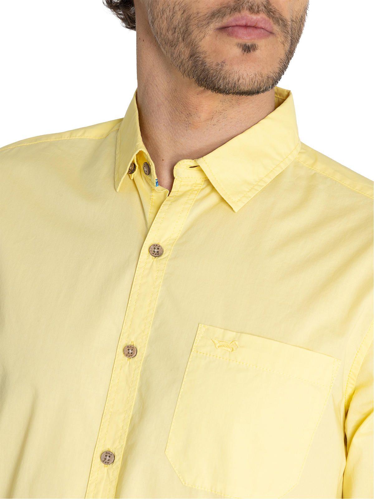 Camisa Algodón Org Amarillo Galiton Hombre -6