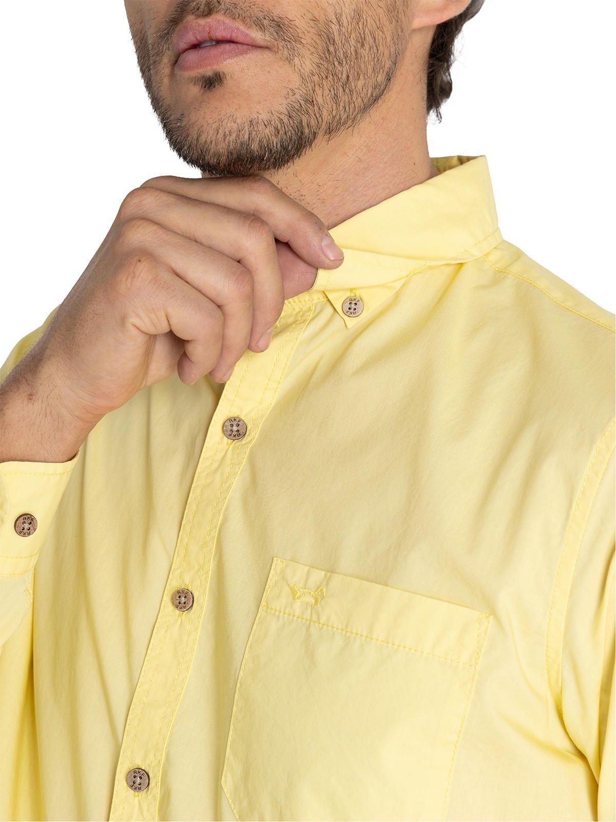 Camisa Algodón Org Amarillo Galiton Hombre -8