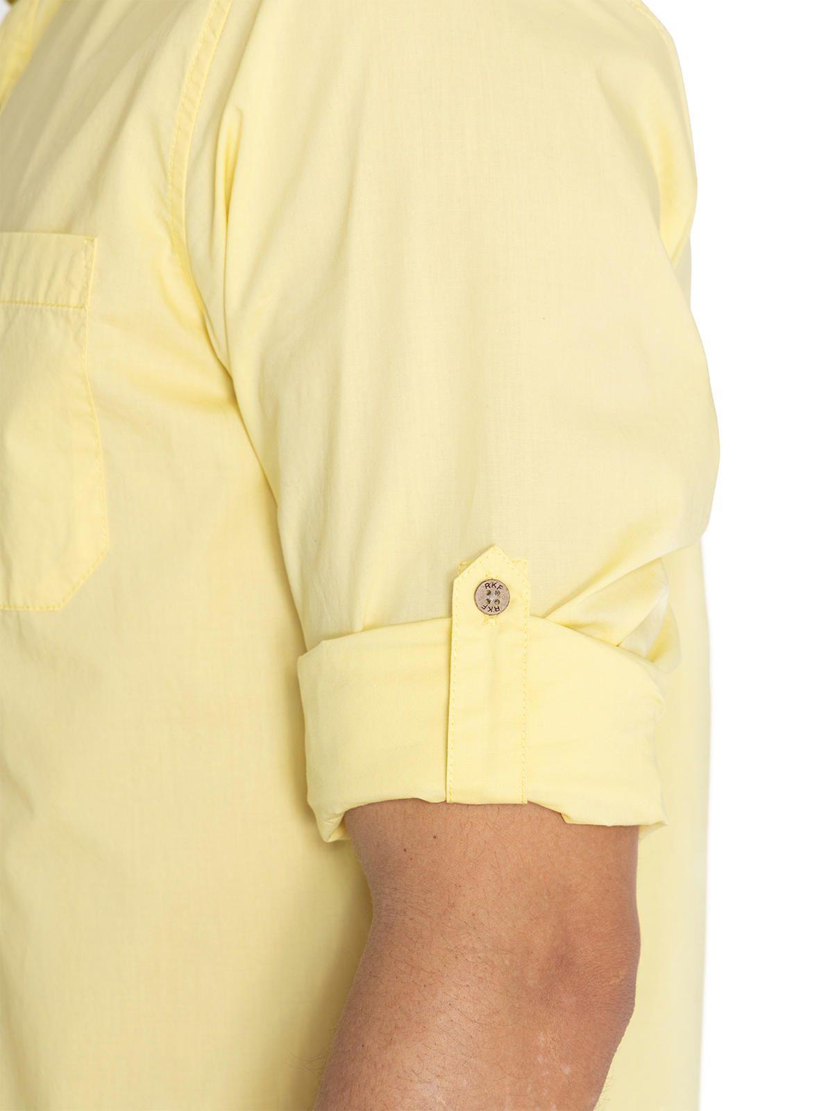 Camisa Algodón Org Amarillo Galiton Hombre -9