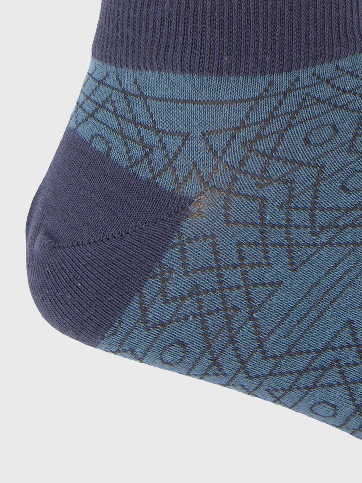 Calcetin Algodón Hombre Ped Design Azul-2