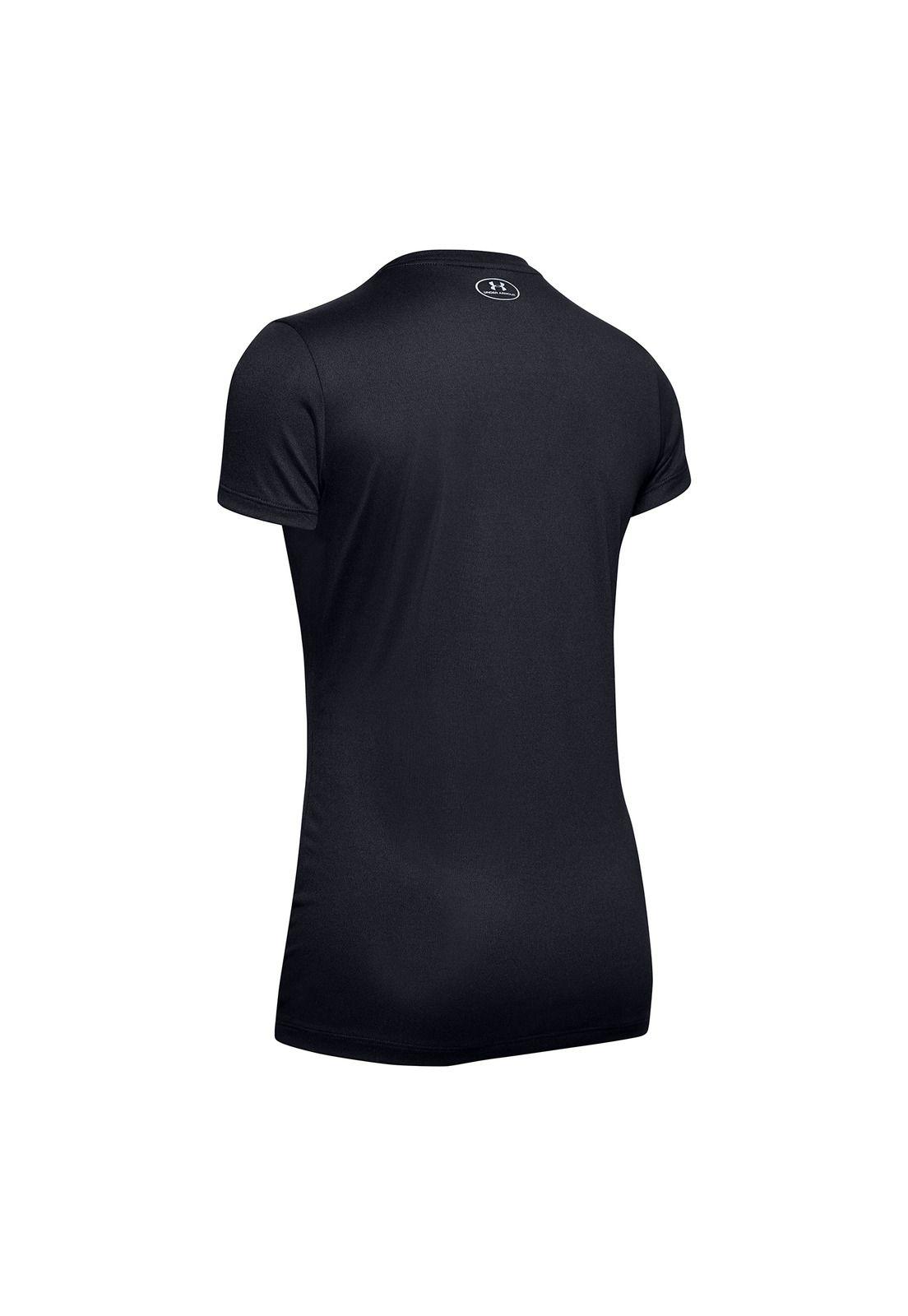 Polera M/C Mujer Tech Ssv Solid-Blk Negro-1