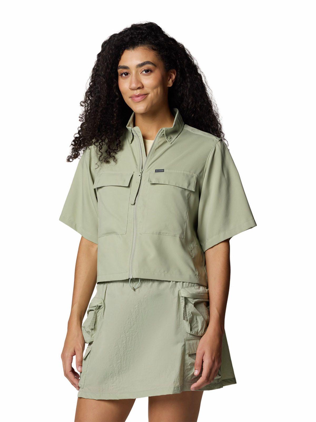 Camisa M/C Mujer Elevated View Utility Beige-0
