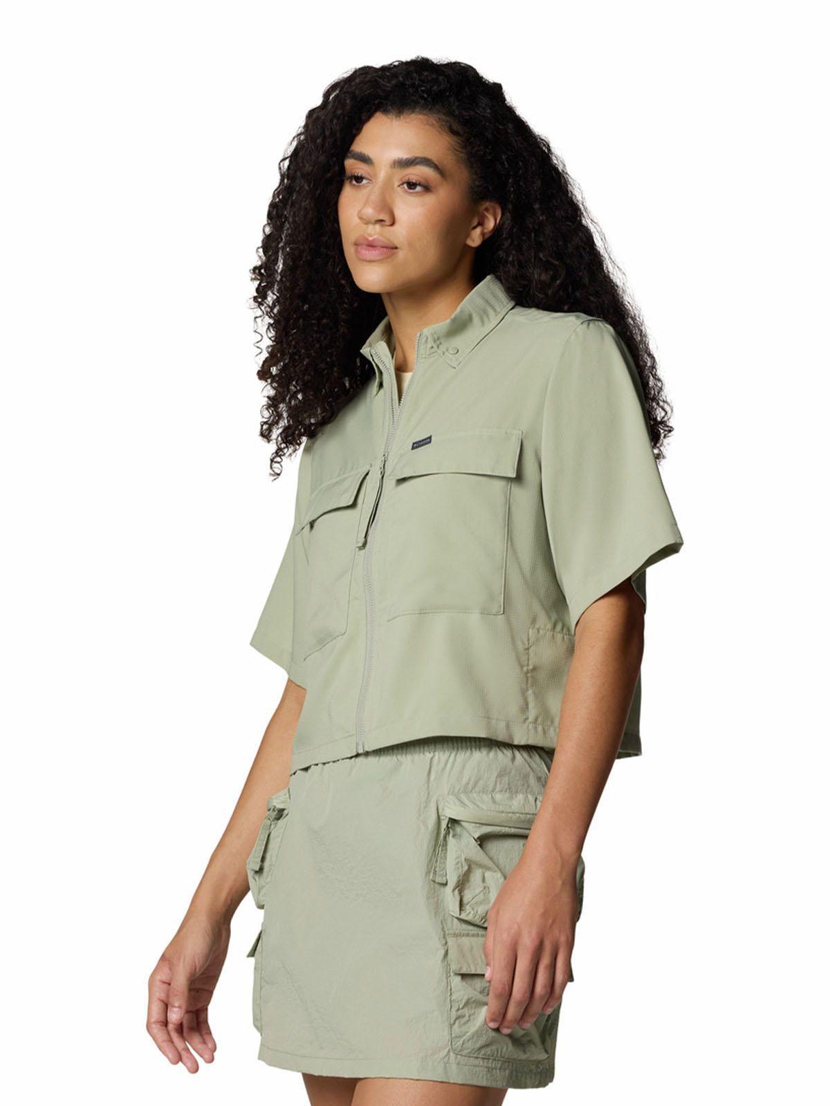 Camisa M/C Mujer Elevated View Utility Beige-1