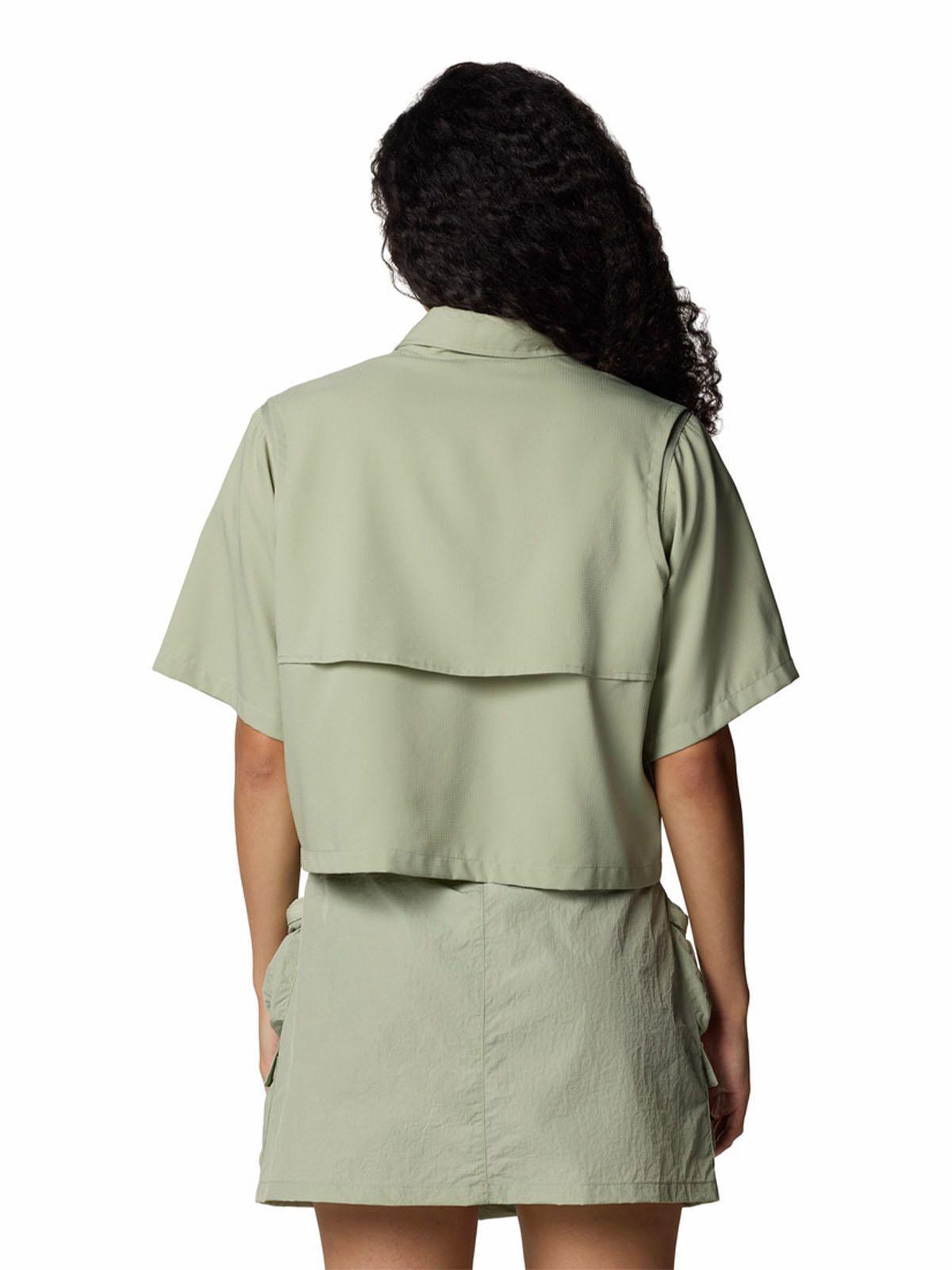 Camisa M/C Mujer Elevated View Utility Beige-4