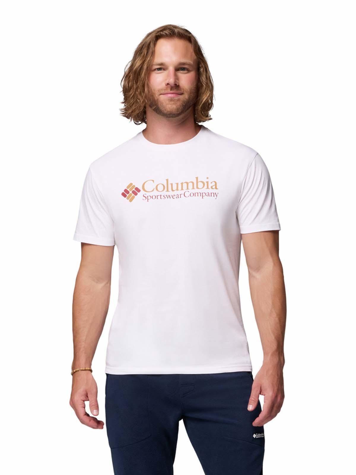 Polera M/C Hombre Csc Basic Logo Blanco-0