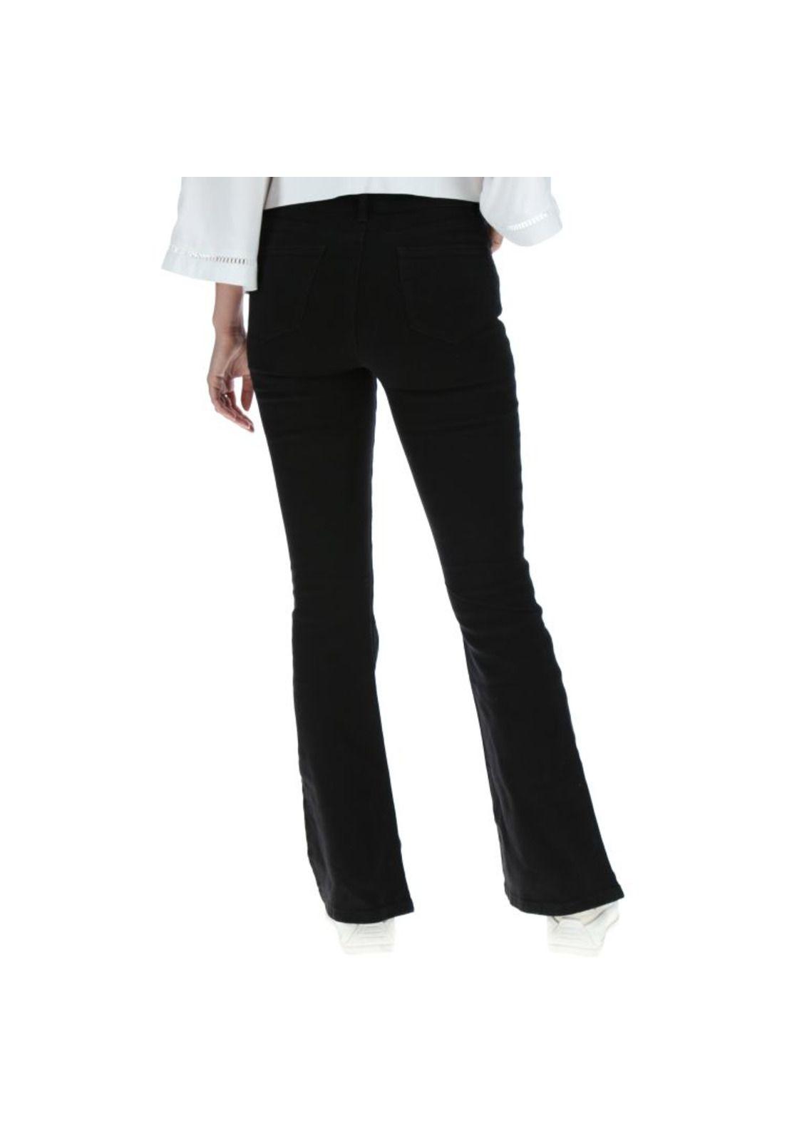 Jeans Mujer High Waist Flare Negro-2