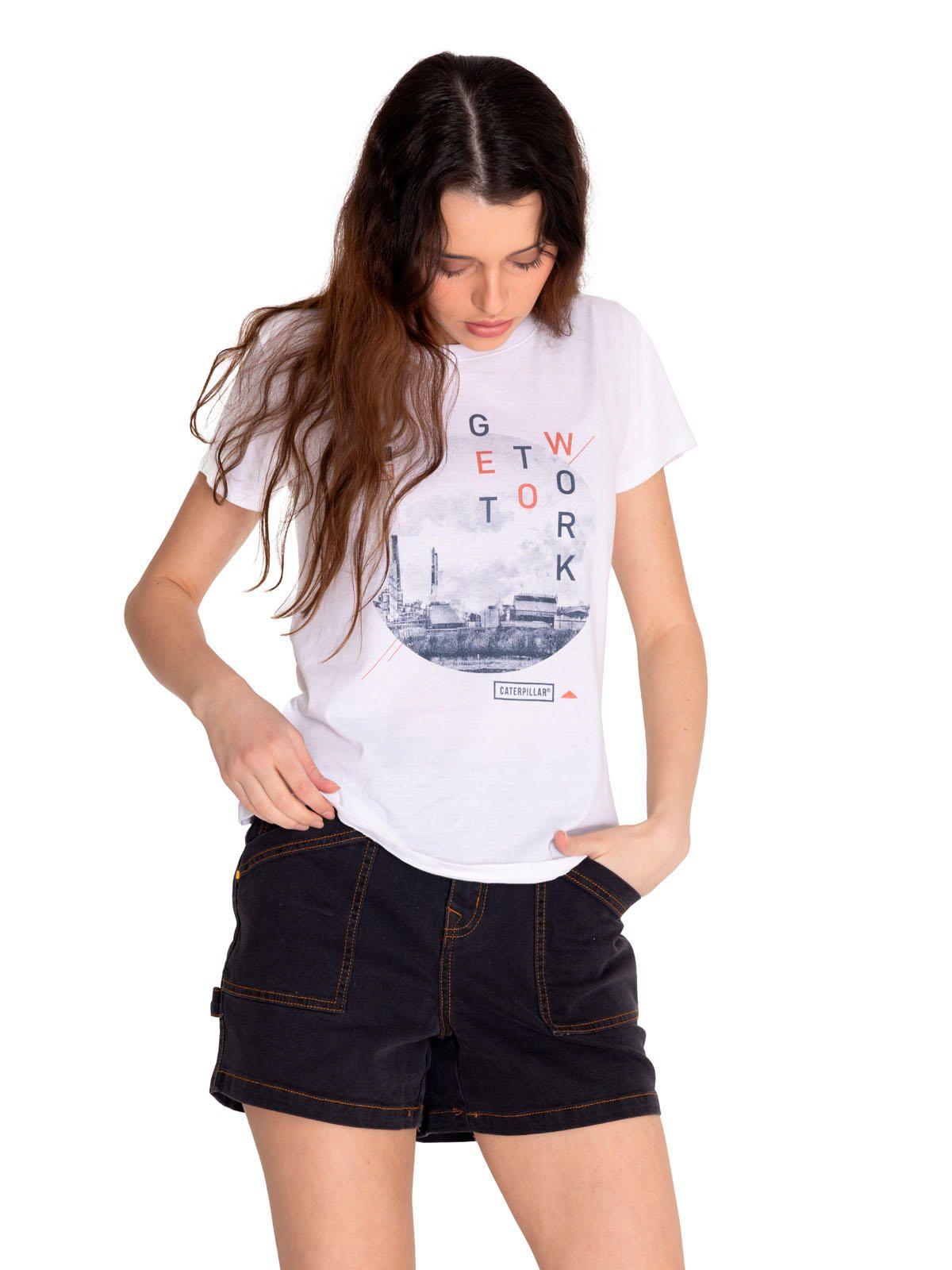 Polera Manga Corta Mujer Crew Graphic Tee 2 Blanco-0