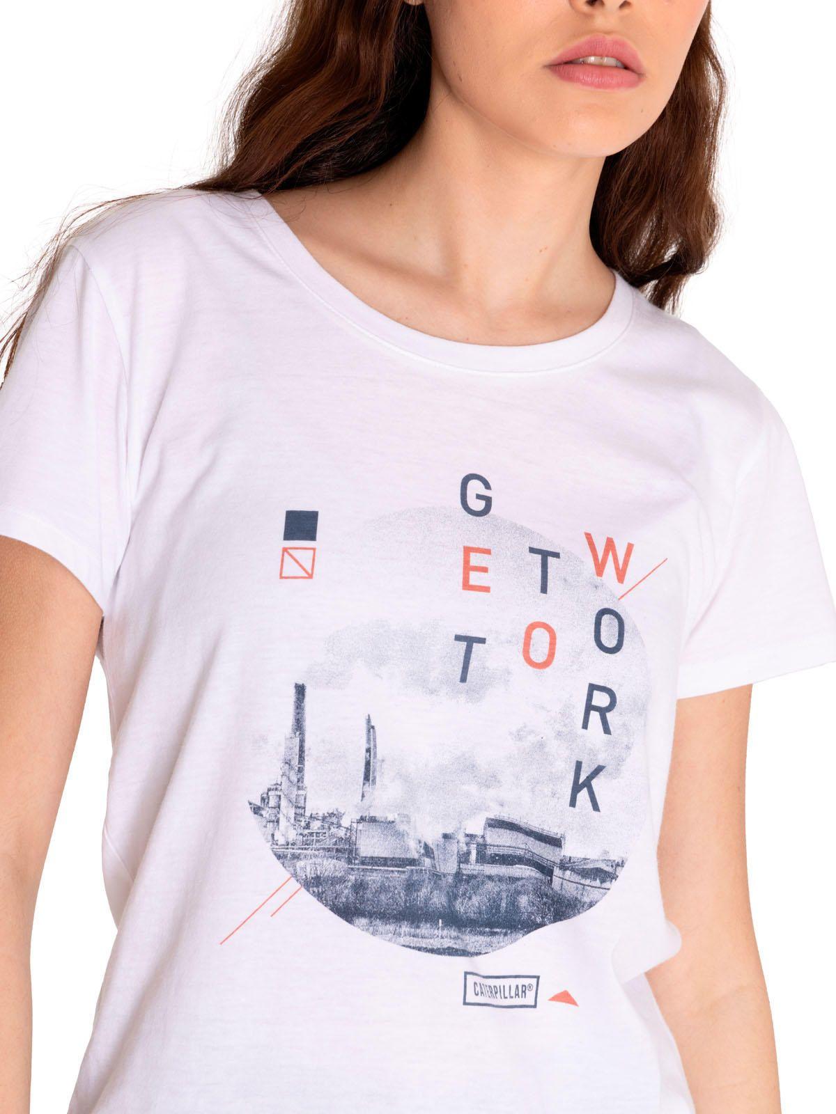 Polera Manga Corta Mujer Crew Graphic Tee 2 Blanco-4