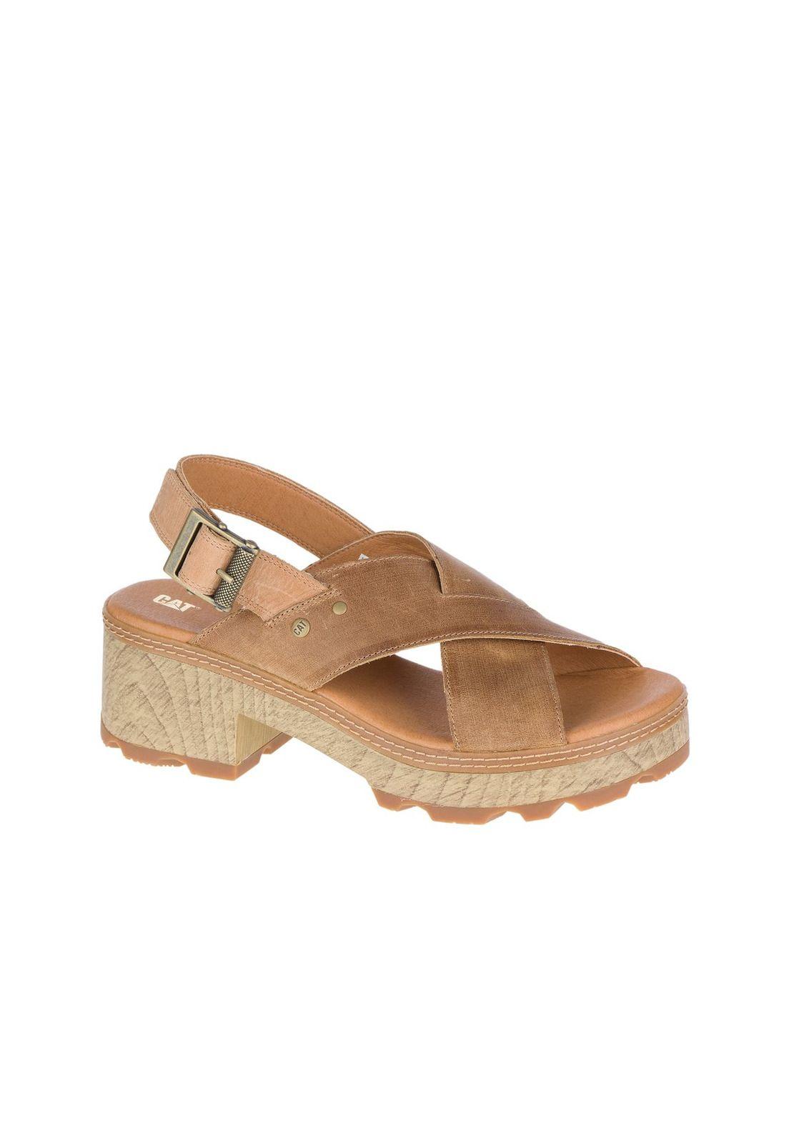 Sandalia Mujer Casual Lia Camel-0
