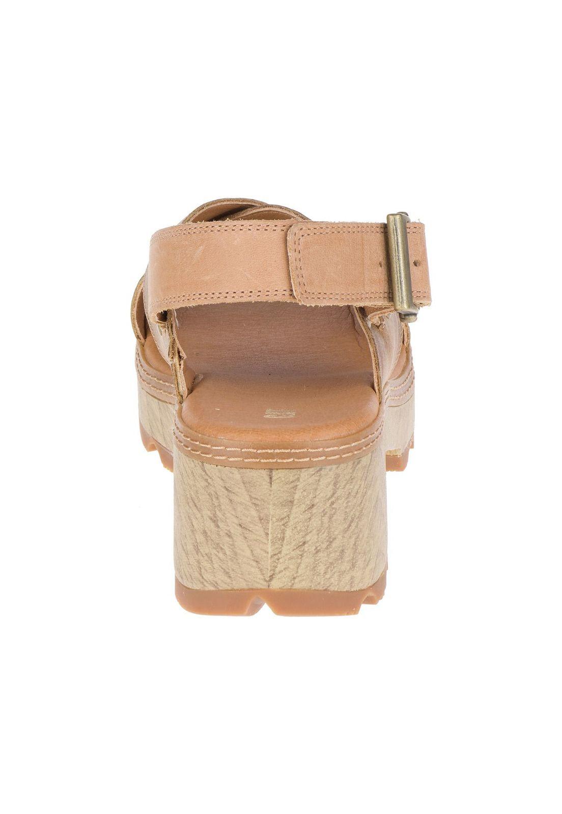 Sandalia Mujer Casual Lia Camel-4