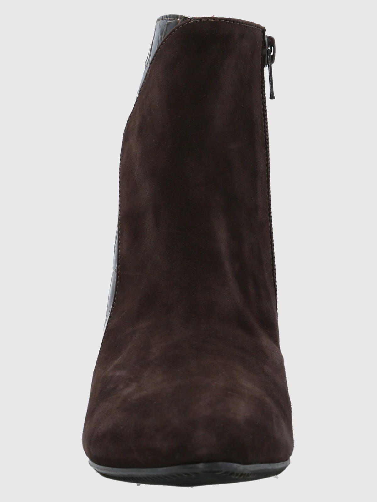 Botín Cuero Mujer Carmine Café Oscuro-3