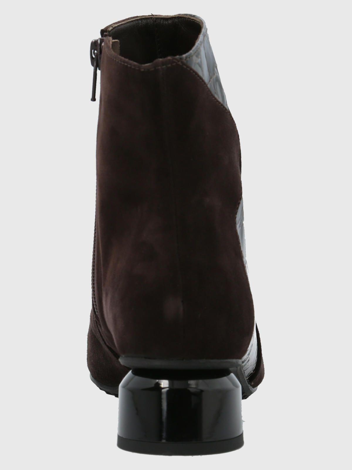 Botín Cuero Mujer Carmine Café Oscuro-6