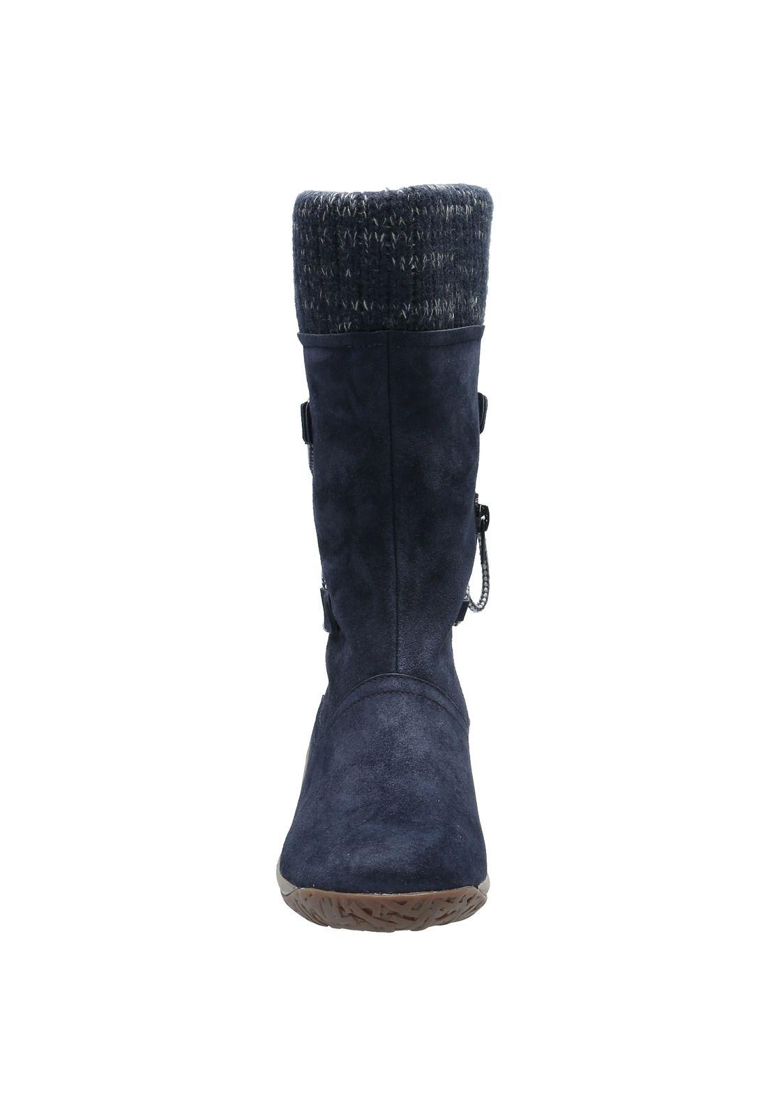 Bota Cuero Mujer Nasser Azul-3