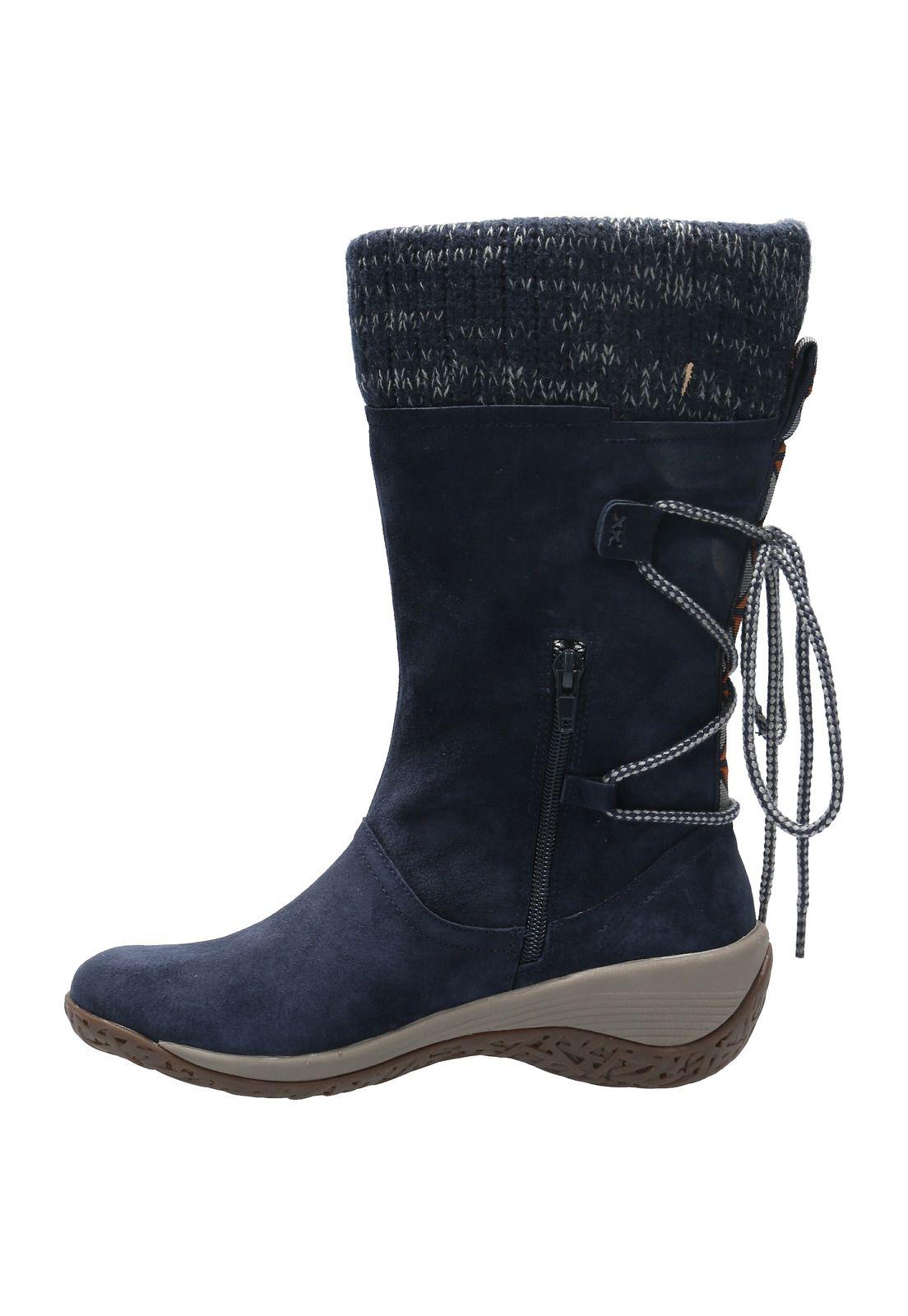 Bota Cuero Mujer Nasser Azul-5