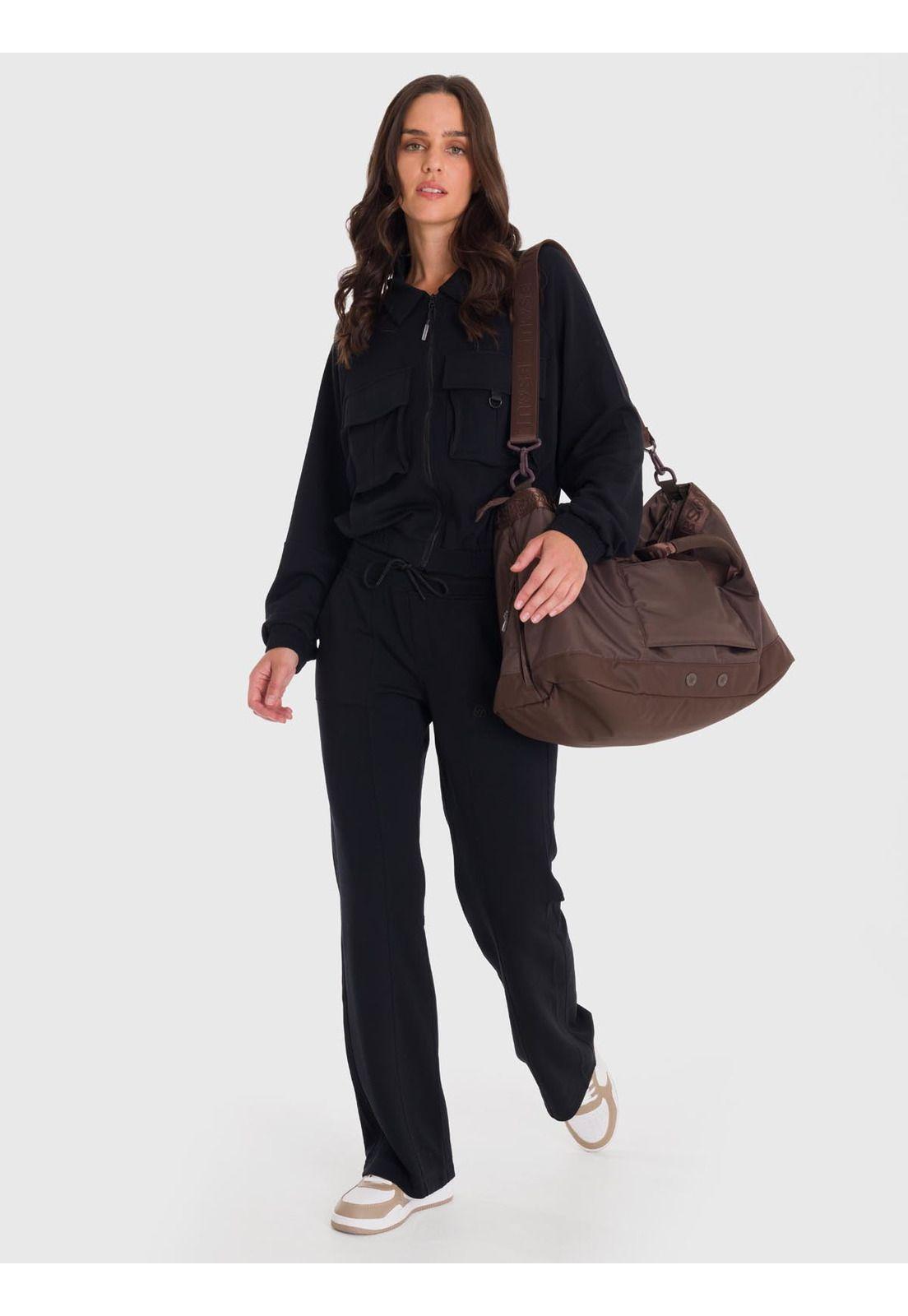 Polerón Mujer Modal Full Zipper Negro-1