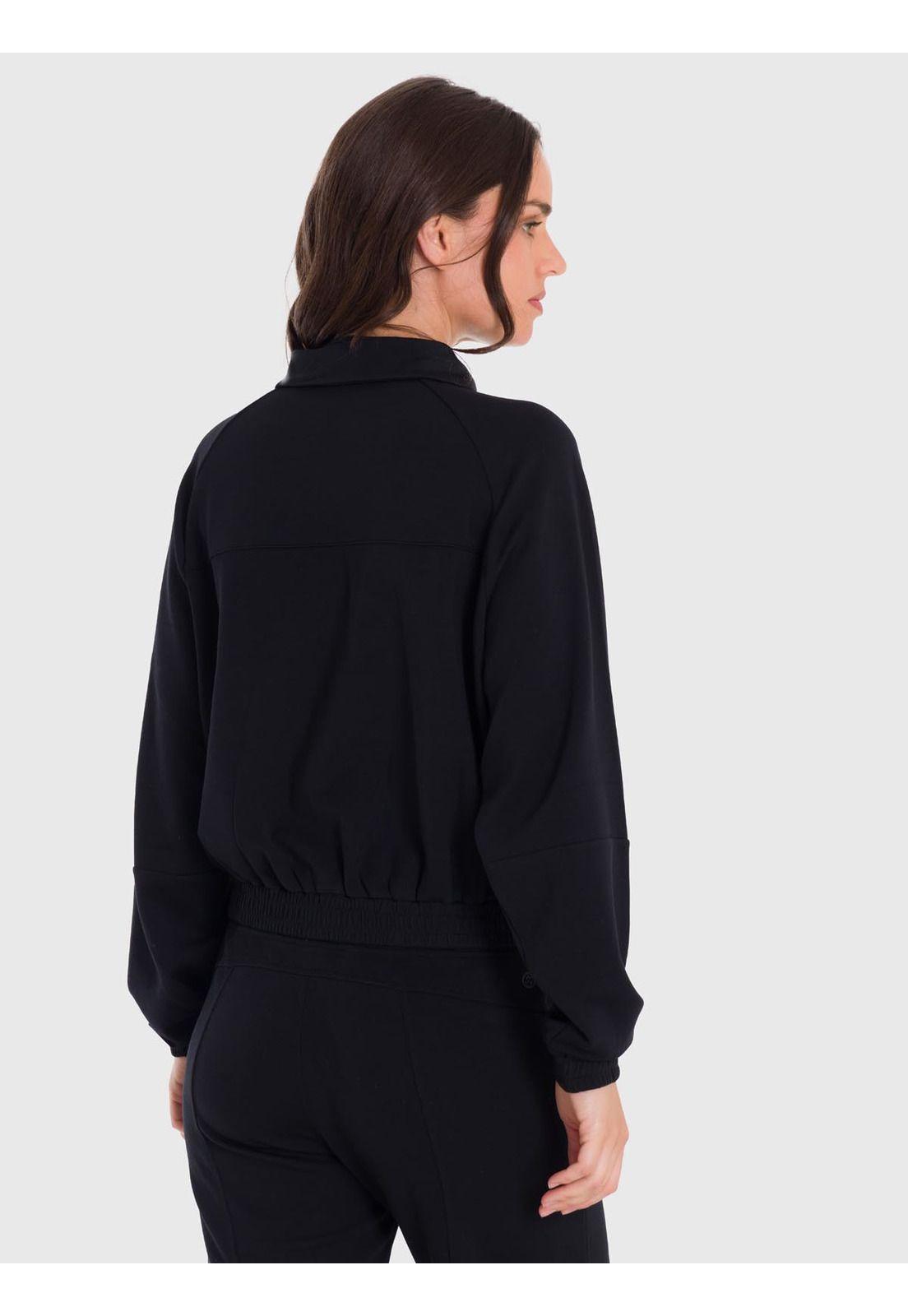 Polerón Mujer Modal Full Zipper Negro-4