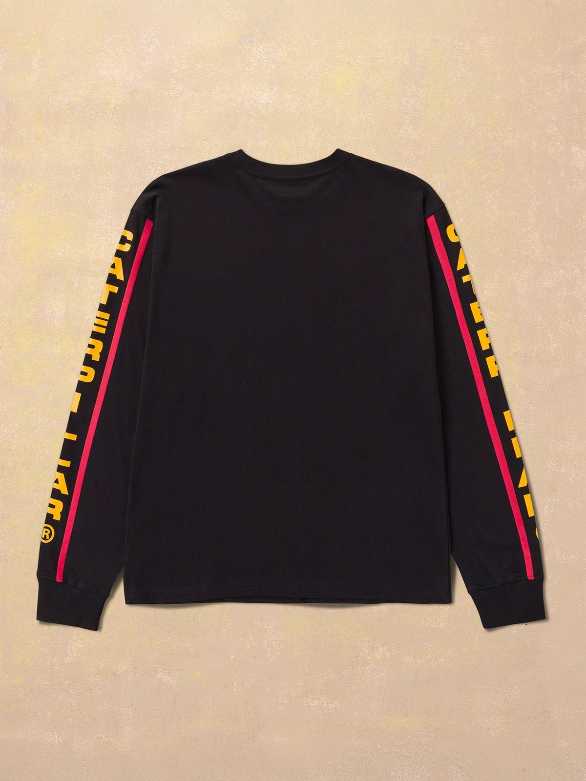 Polera Manga Larga Hombre Logo Negro-1