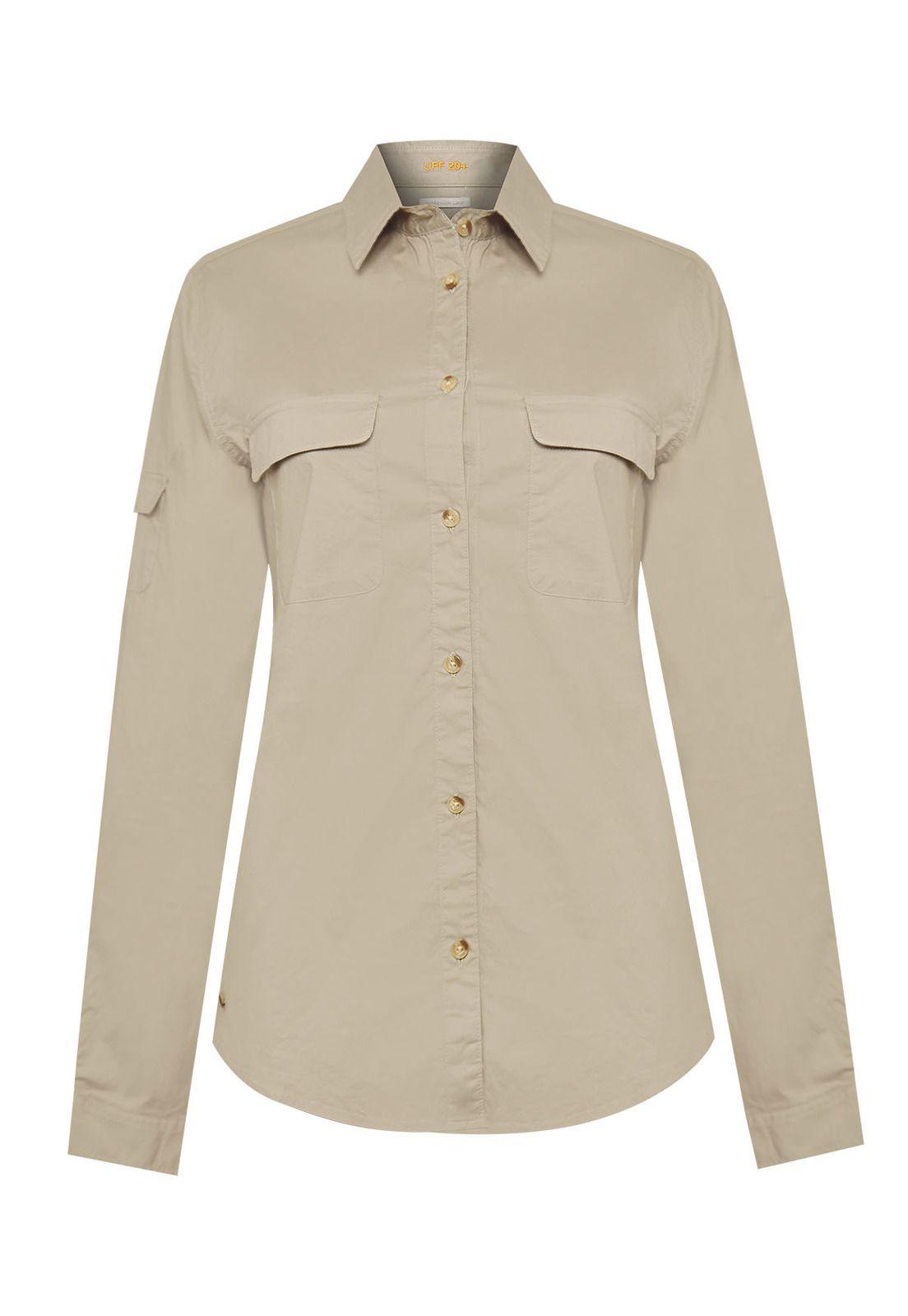 Blusa Algodón Orgánico Mujer Coop Beige-0