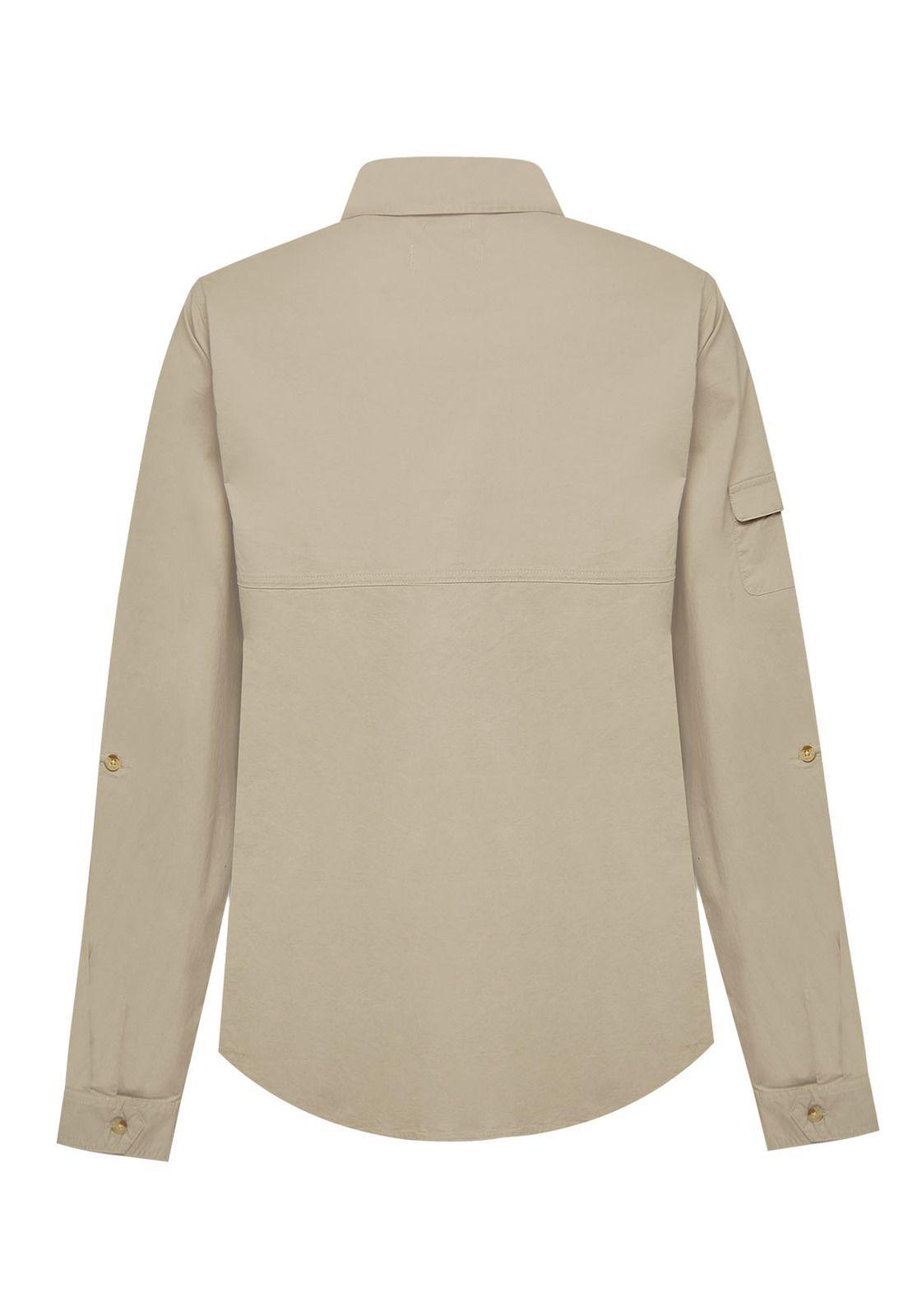 Blusa Algodón Orgánico Mujer Coop Beige-1