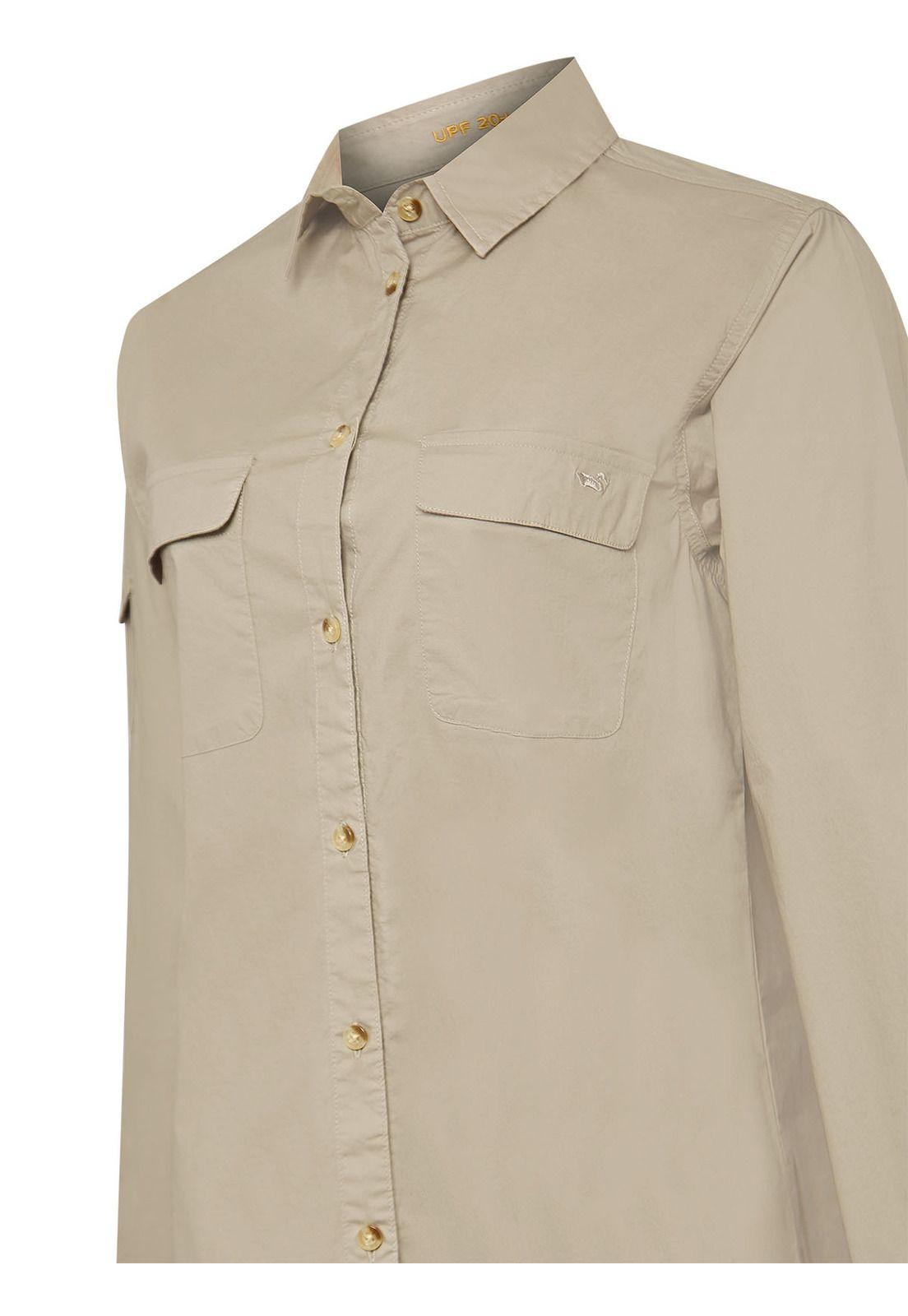 Blusa Algodón Orgánico Mujer Coop Beige-3