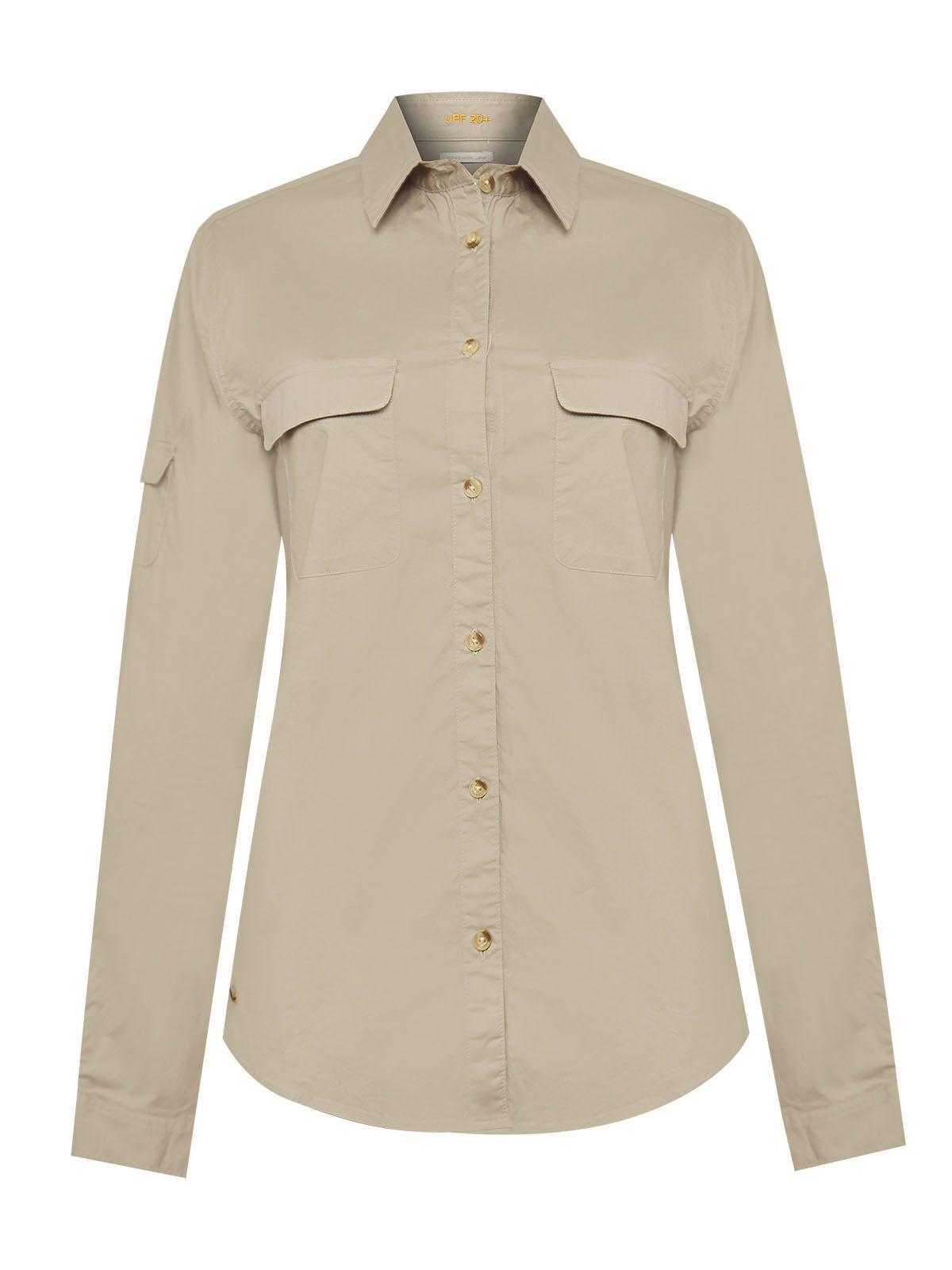 Blusa Algodón Orgánico Mujer Coop Beige-0