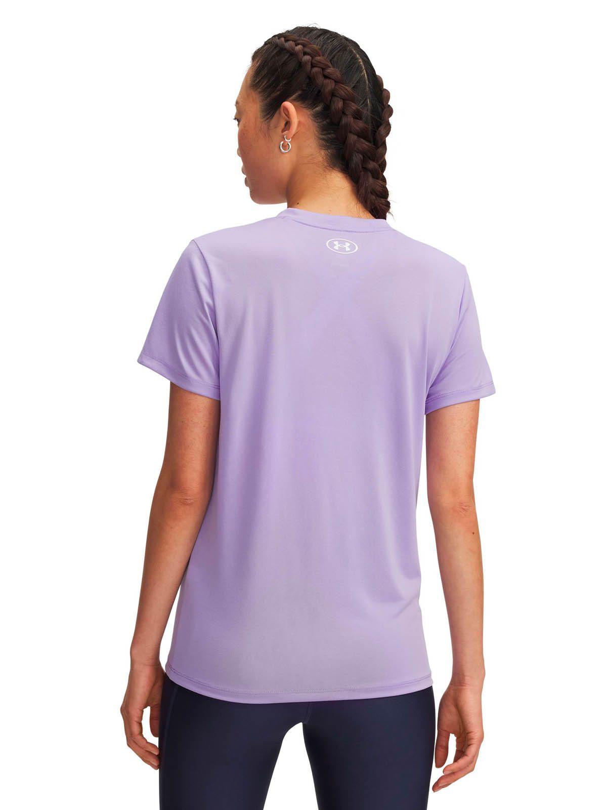Polera Manga Corta Training para mujer Tech V-Neck morado -1