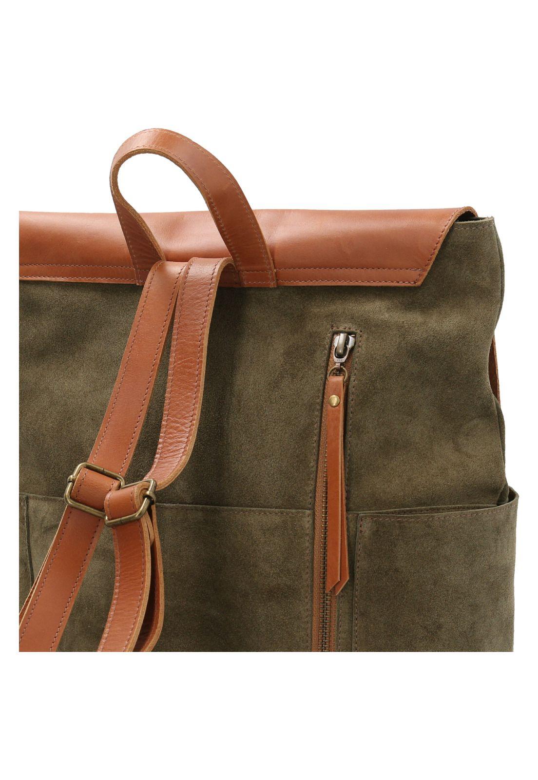 Mochila Cuero Mujer Bryce Back Verde-3