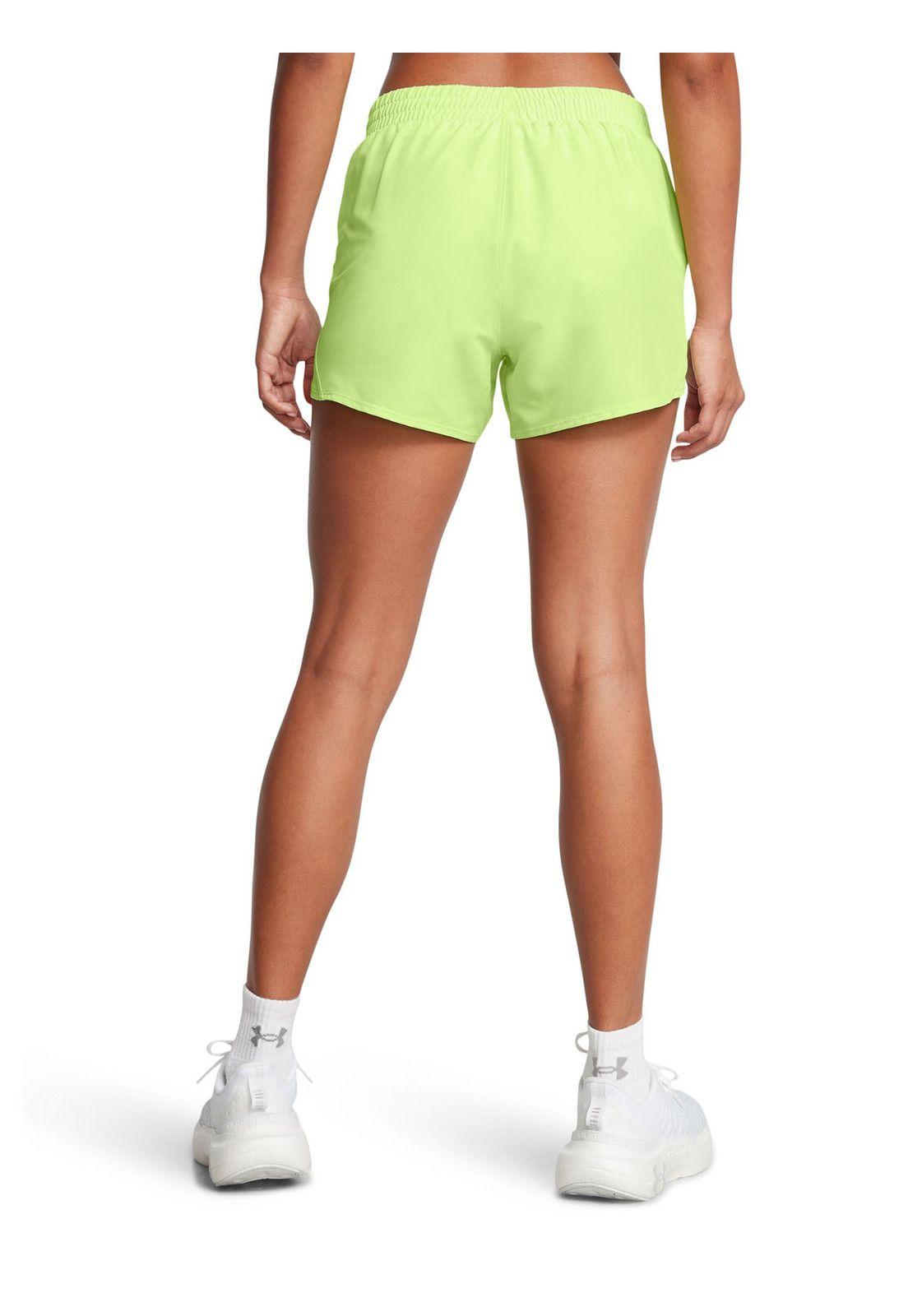 Shorts UA Fly-By de 3" para mujer Verde-4