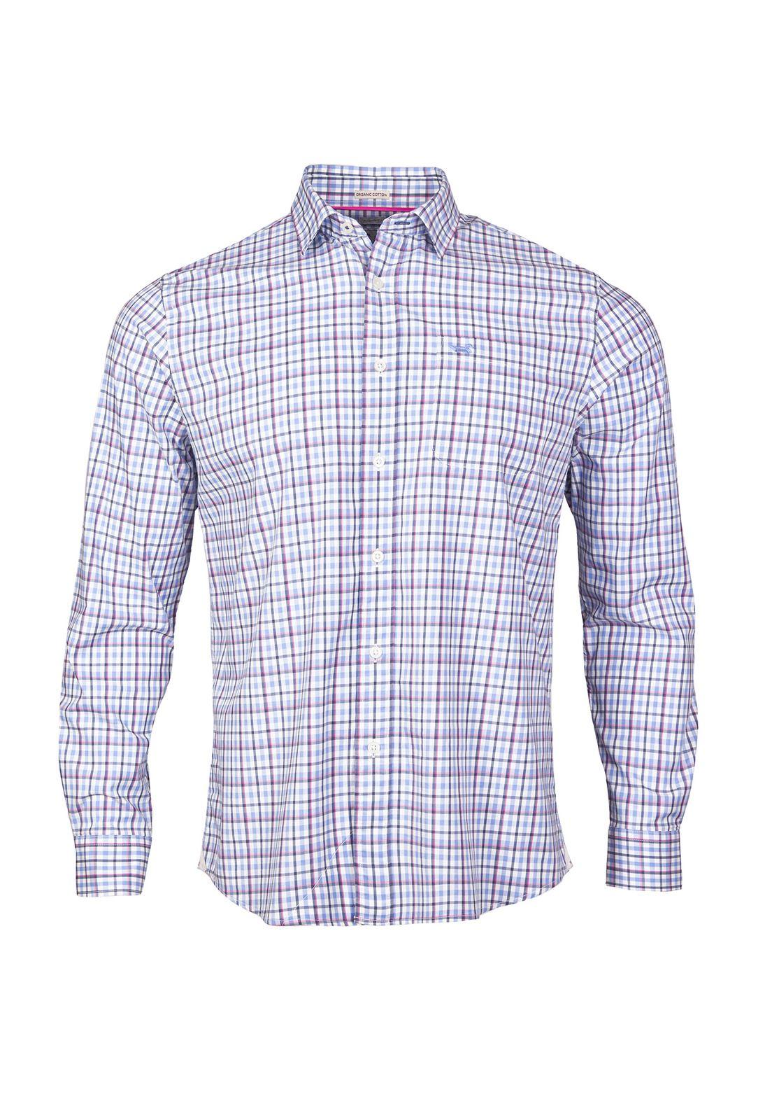 Camisa Algodón Orgánico Hombre Mild Azul-0