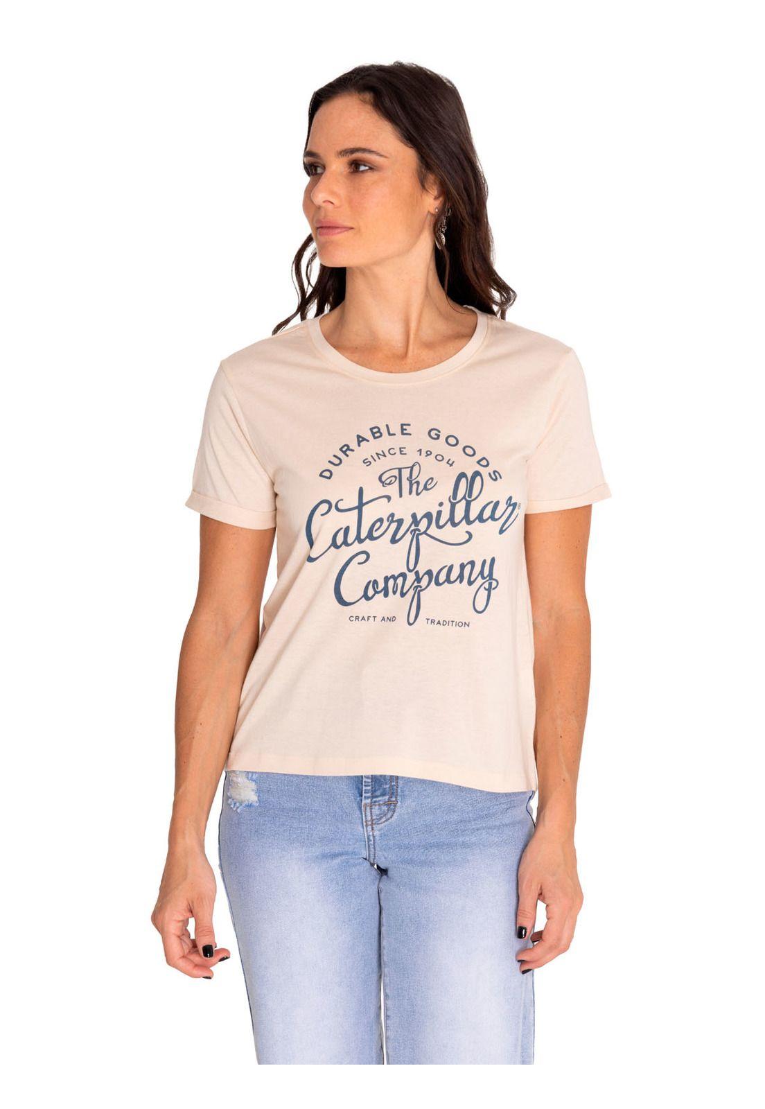 Polera Manga Corta Mujer Novelty Droptail Beige-0