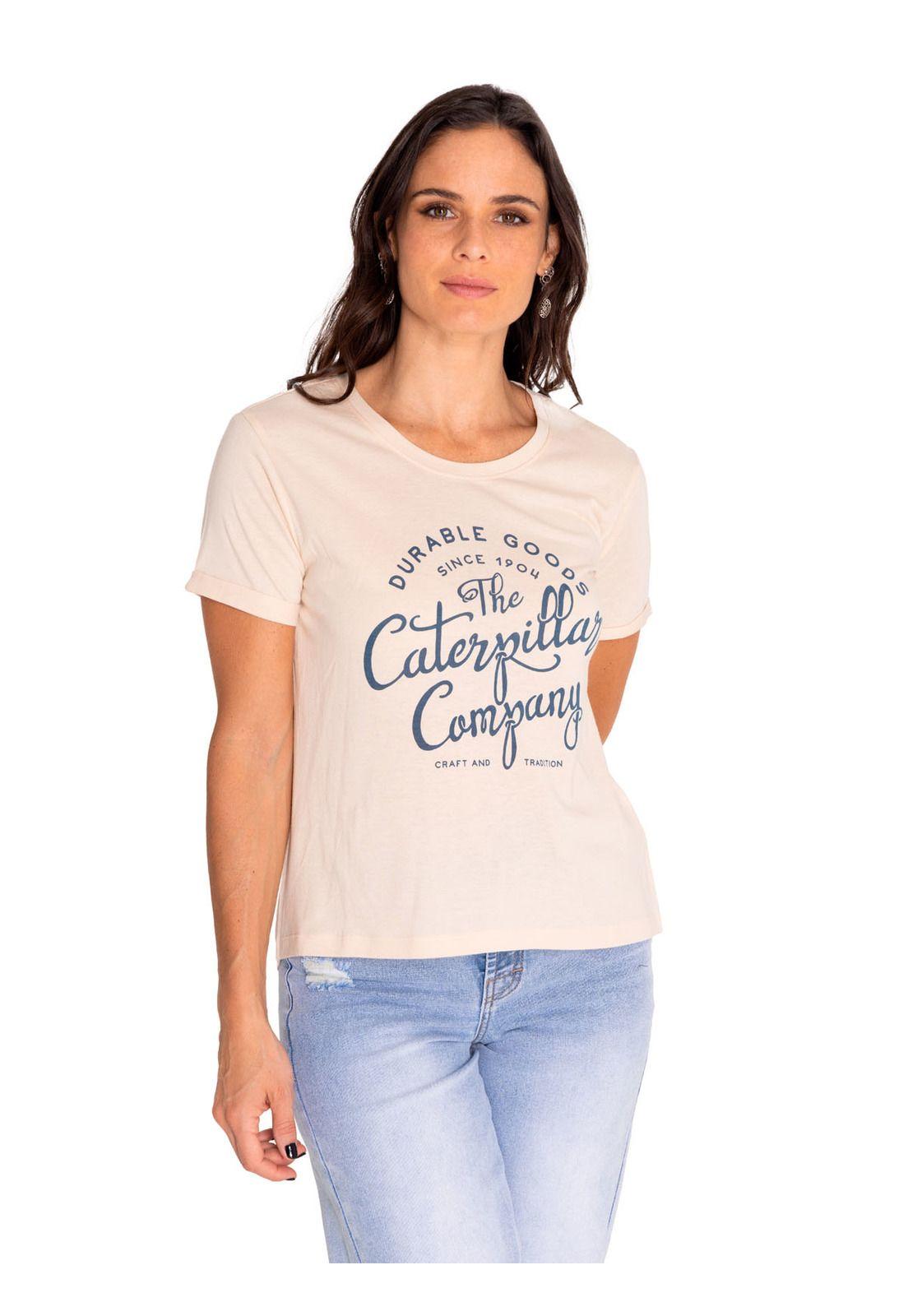Polera Manga Corta Mujer Novelty Droptail Beige-1