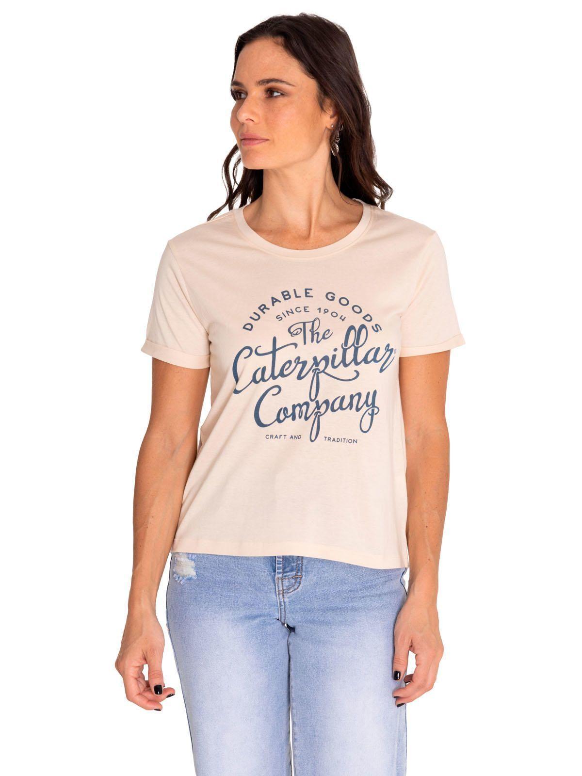 Polera Manga Corta Mujer Novelty Droptail Beige-0