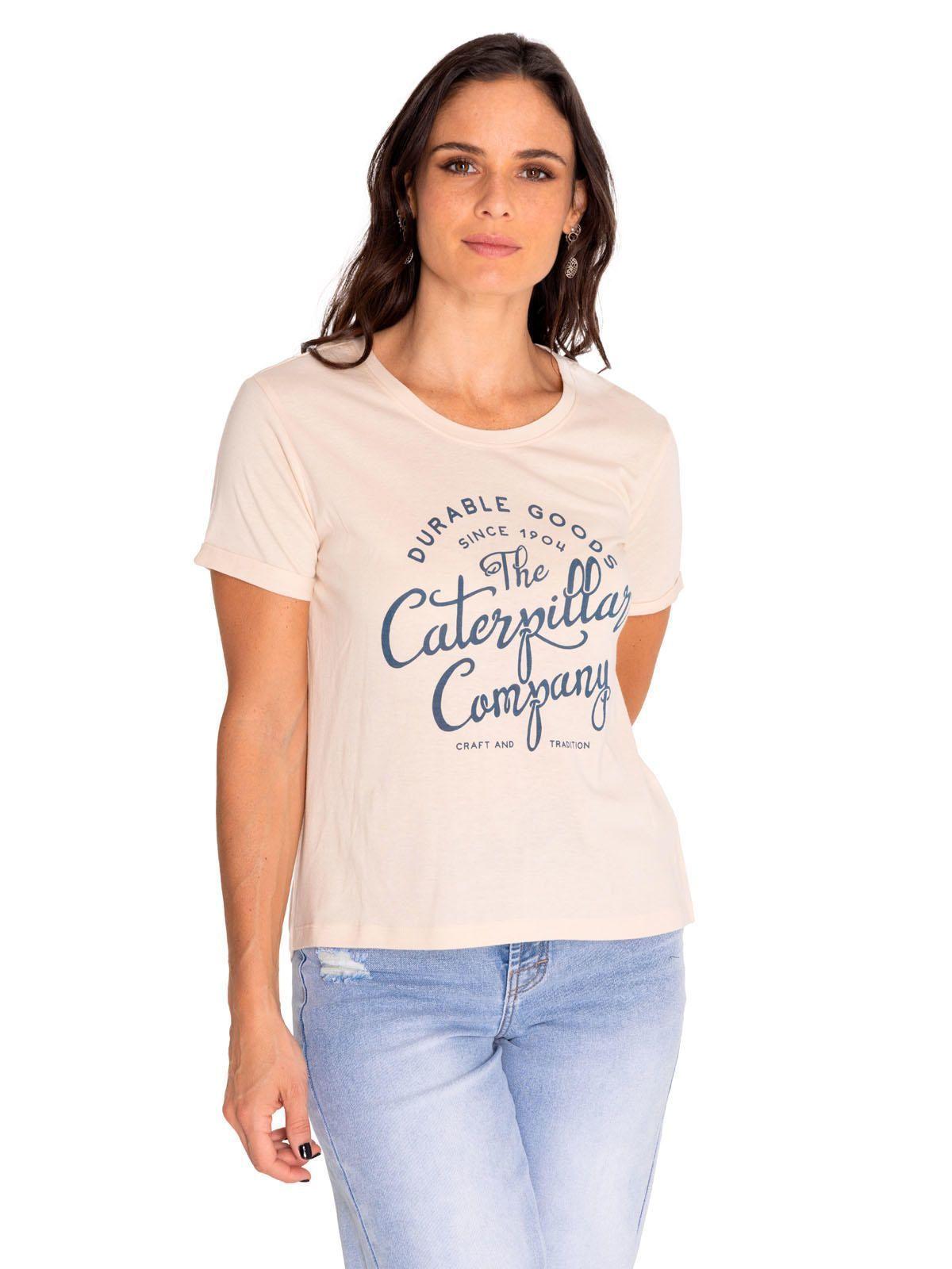 Polera Manga Corta Mujer Novelty Droptail Beige-1