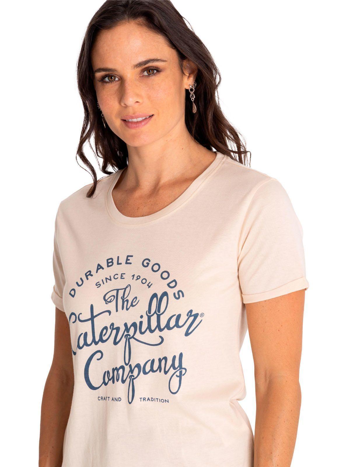 Polera Manga Corta Mujer Novelty Droptail Beige-4