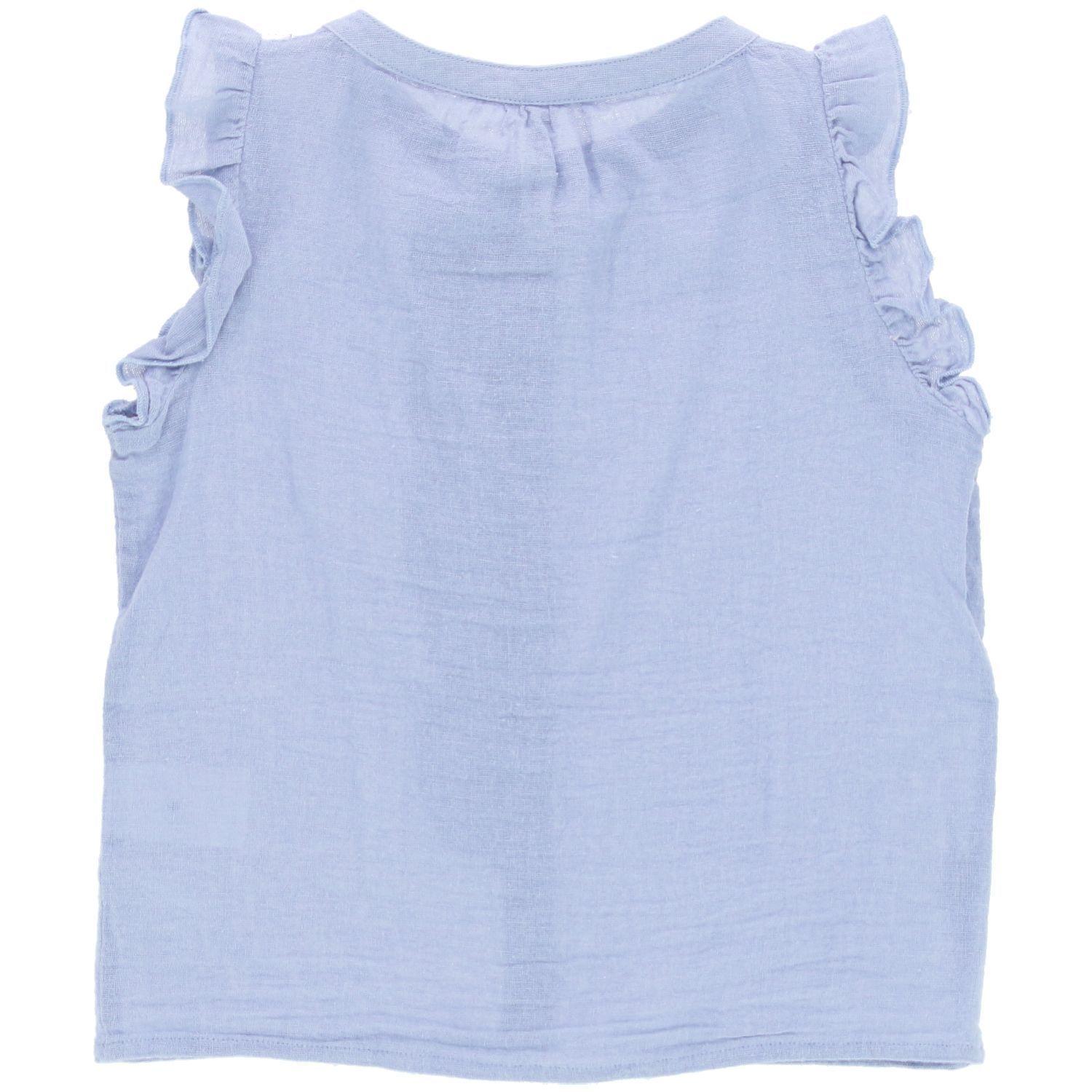 Blusa S/M Algodón Gs19-Bls/Flopi Celeste-1