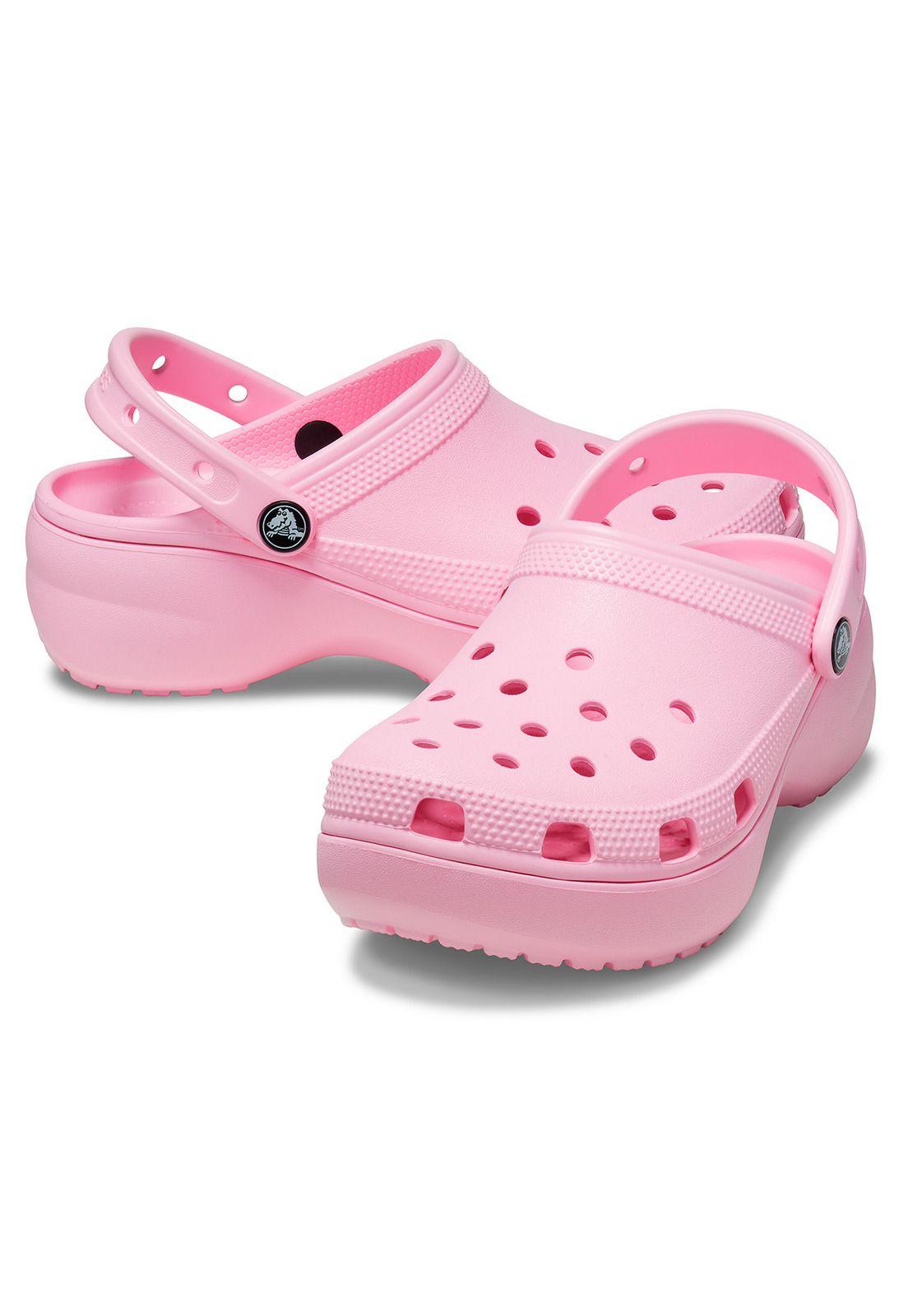 Zueco Crocs Plataforma Mujer Classic Ptfm Clog Rosa-3