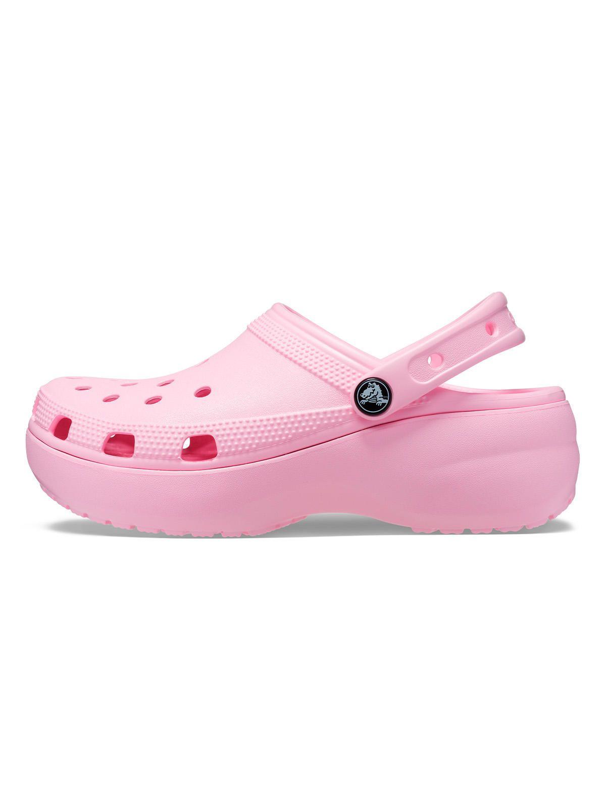 Zueco Crocs Plataforma Mujer Classic Ptfm Clog Rosa-1