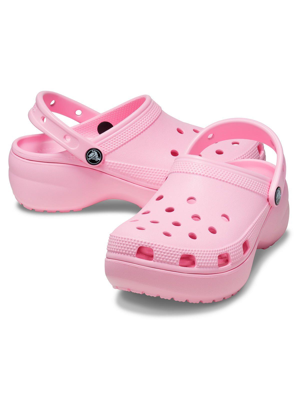 Zueco Crocs Plataforma Mujer Classic Ptfm Clog Rosa-3