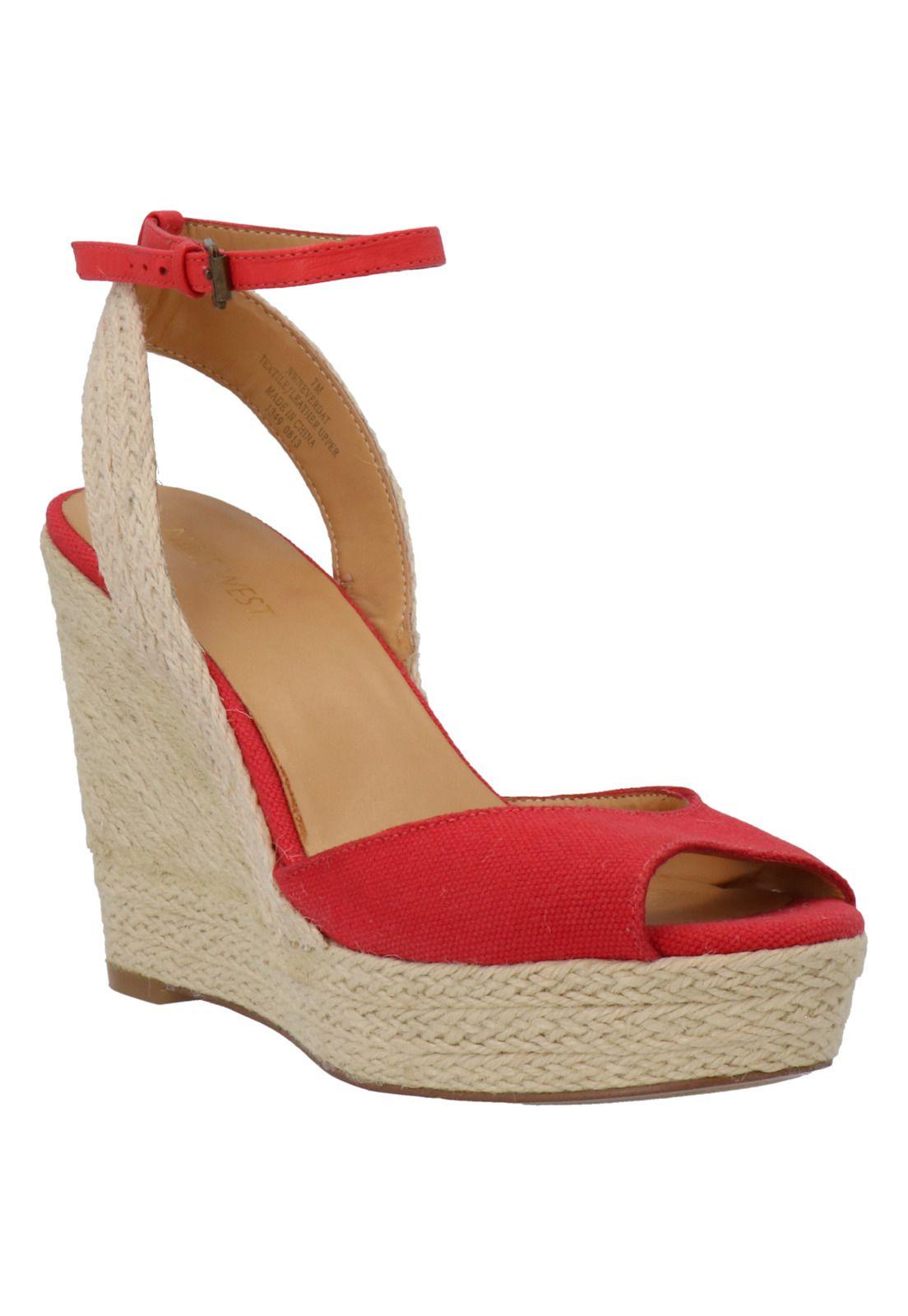 Sandalia Cuero Neverdat7 Rojo Mujer-0