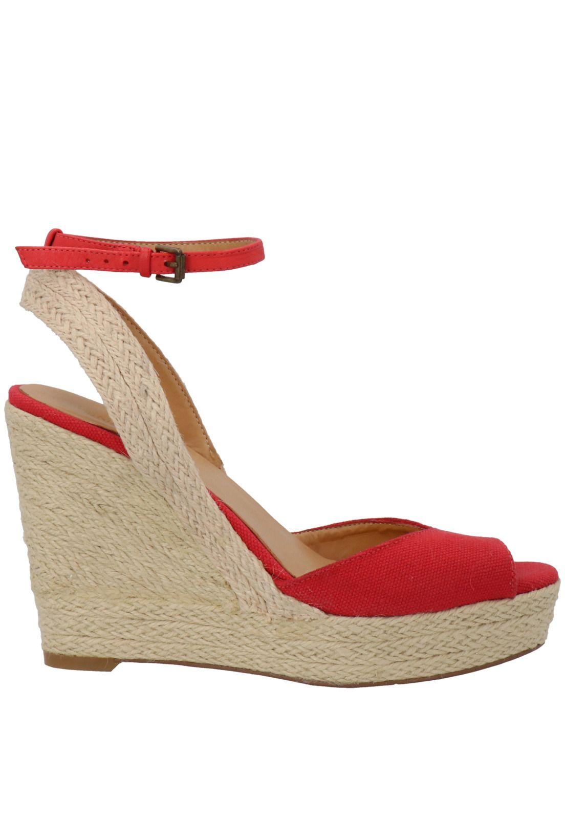 Sandalia Cuero Neverdat7 Rojo Mujer-1