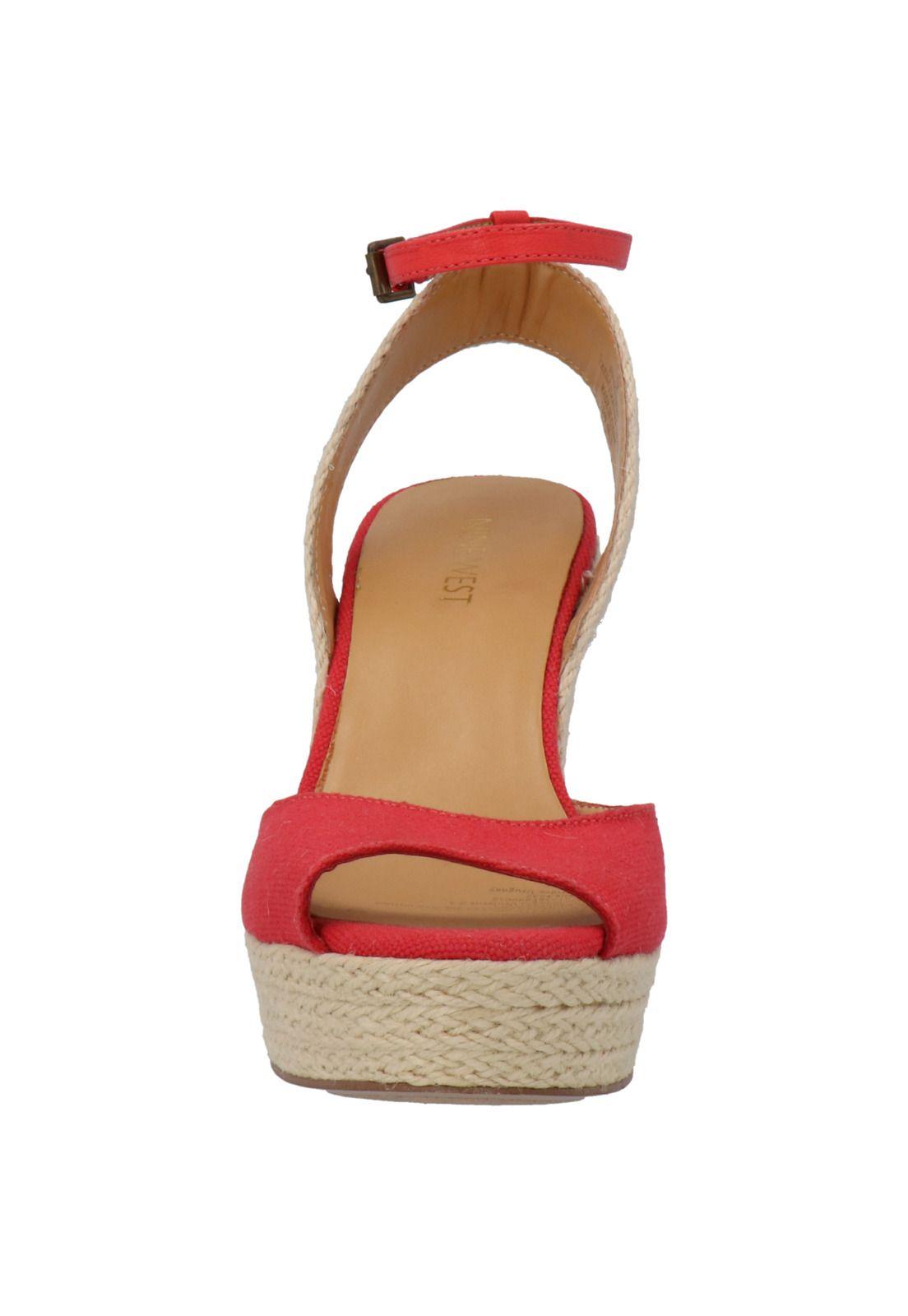 Sandalia Cuero Neverdat7 Rojo Mujer-2