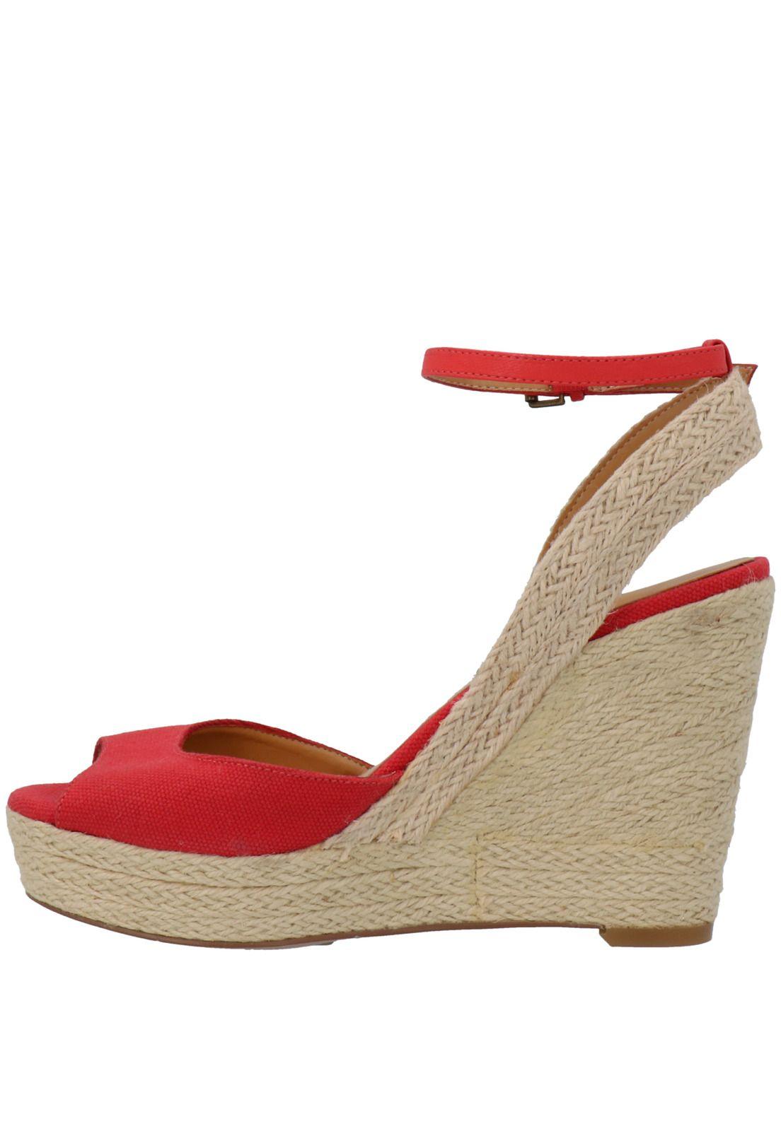 Sandalia Cuero Neverdat7 Rojo Mujer-4