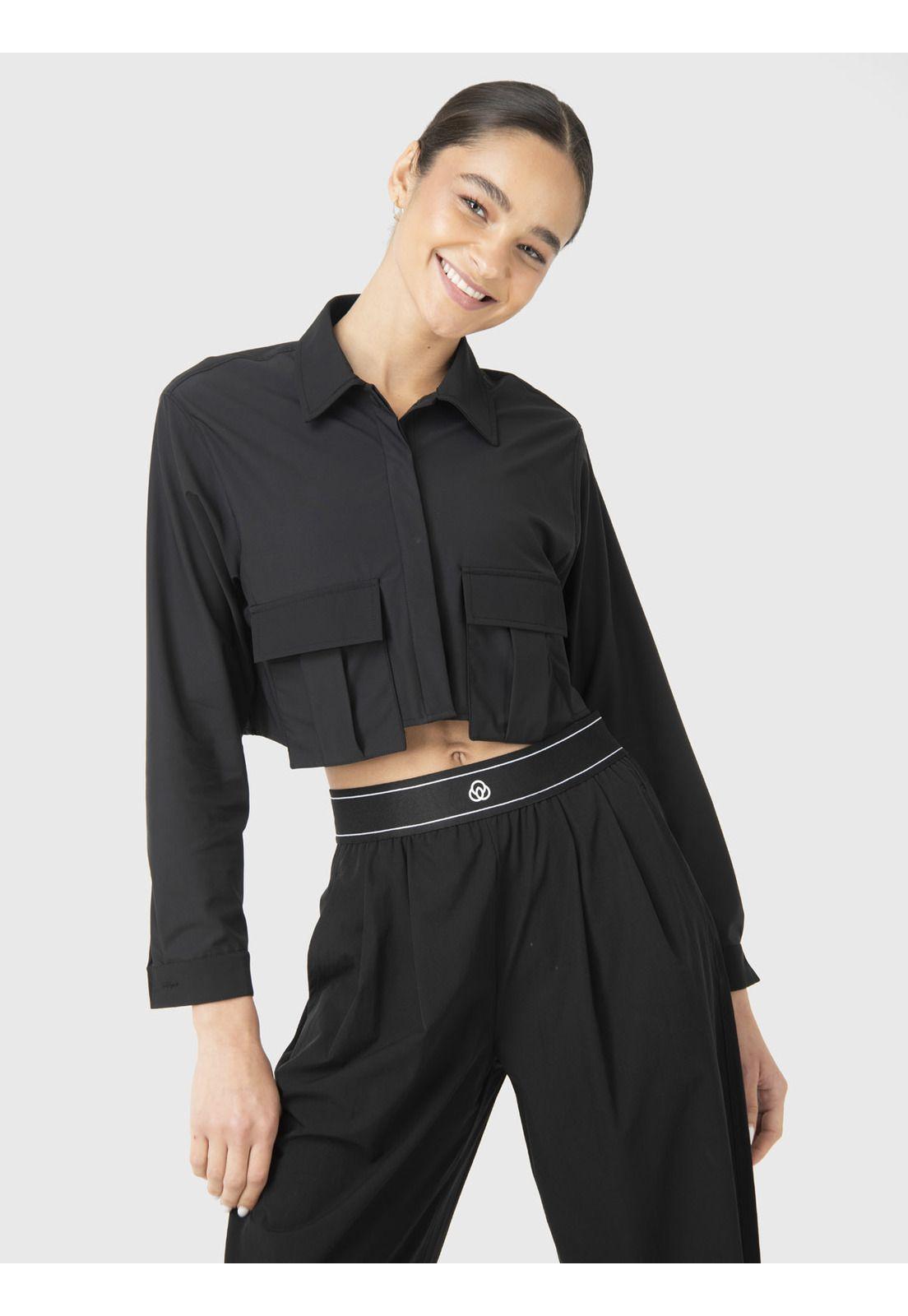 Blusa Manga Larga Mujer Domi Negro-3