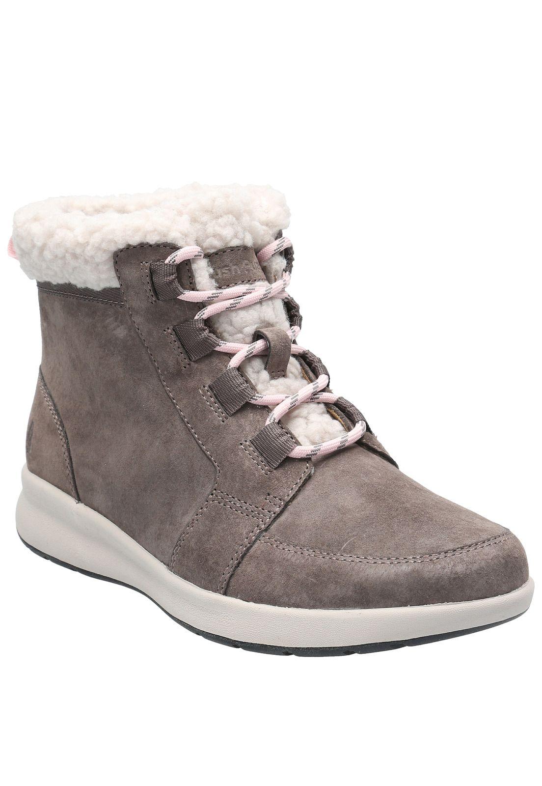 Botin Cuero Mujer Spinal Fur Boot Gris-0